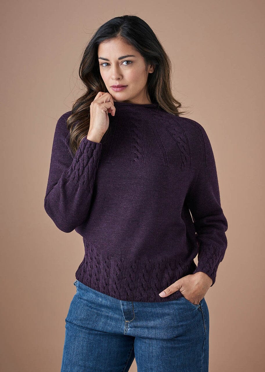 Clementine Jumper Merino Wool - Uimi Australia sweater Uimi Plum Small 