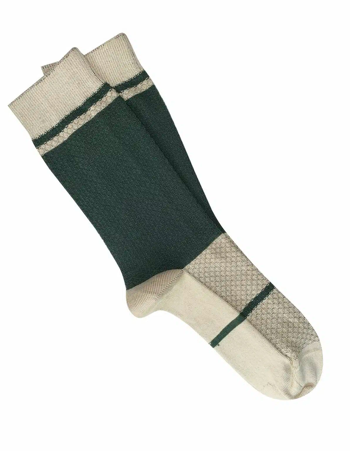 ‘Waffle’ Cotton Socks - Tightology socks Tightology Green/Chino 