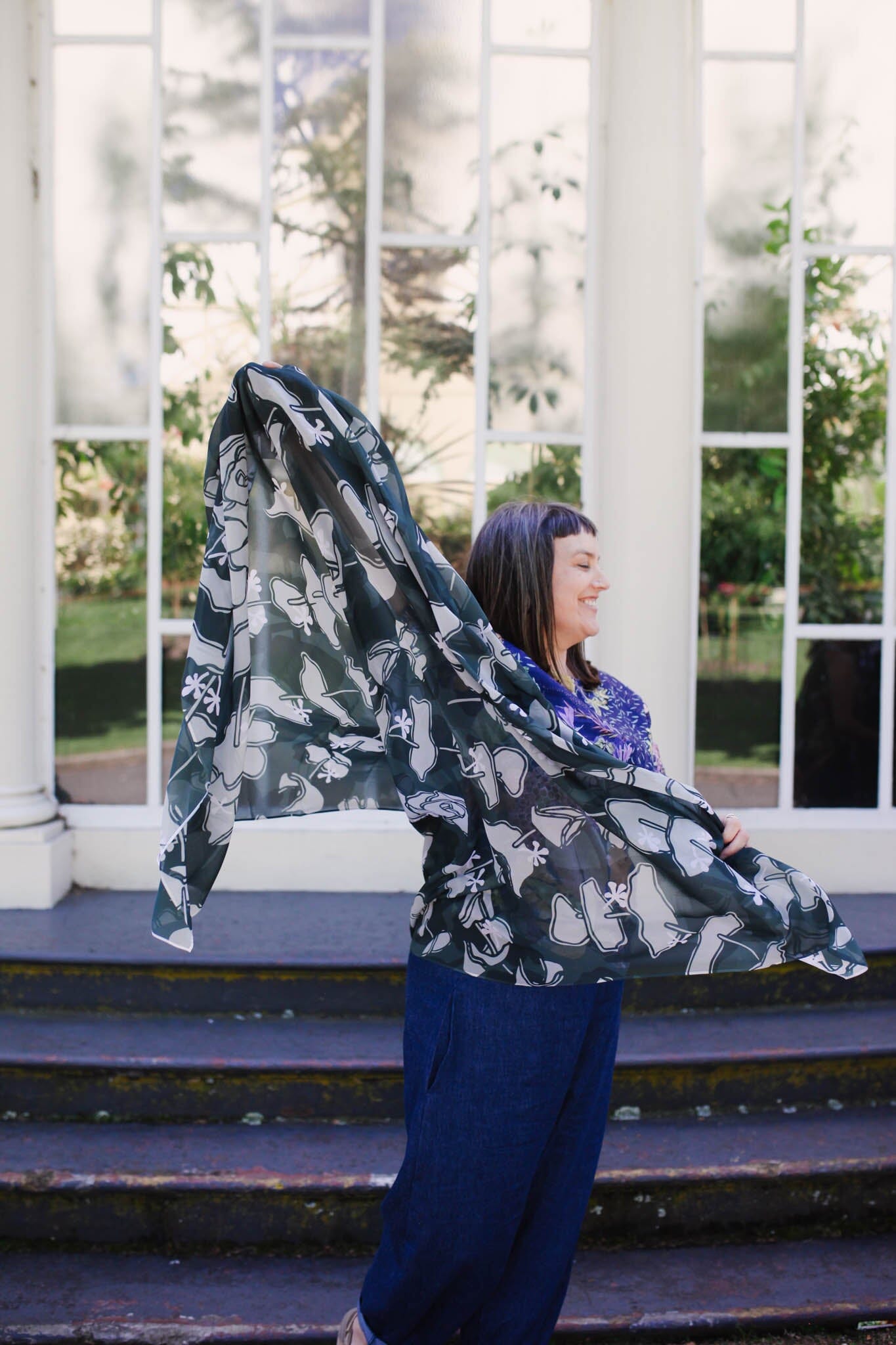 Silken Chic Scarves - Risdonii Eucalyptus Scarf The Spotted Quoll Studio 