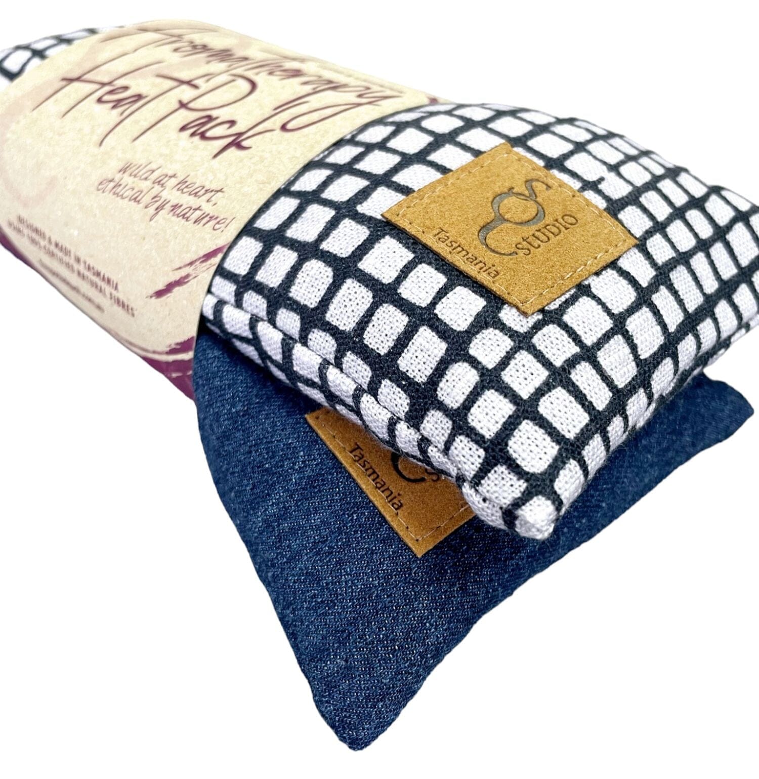 Aromatherapy Heat/Cold pack - Lupin & Lavender Heating Pads The Spotted Quoll Double Trouble Tessellated / Denim 
