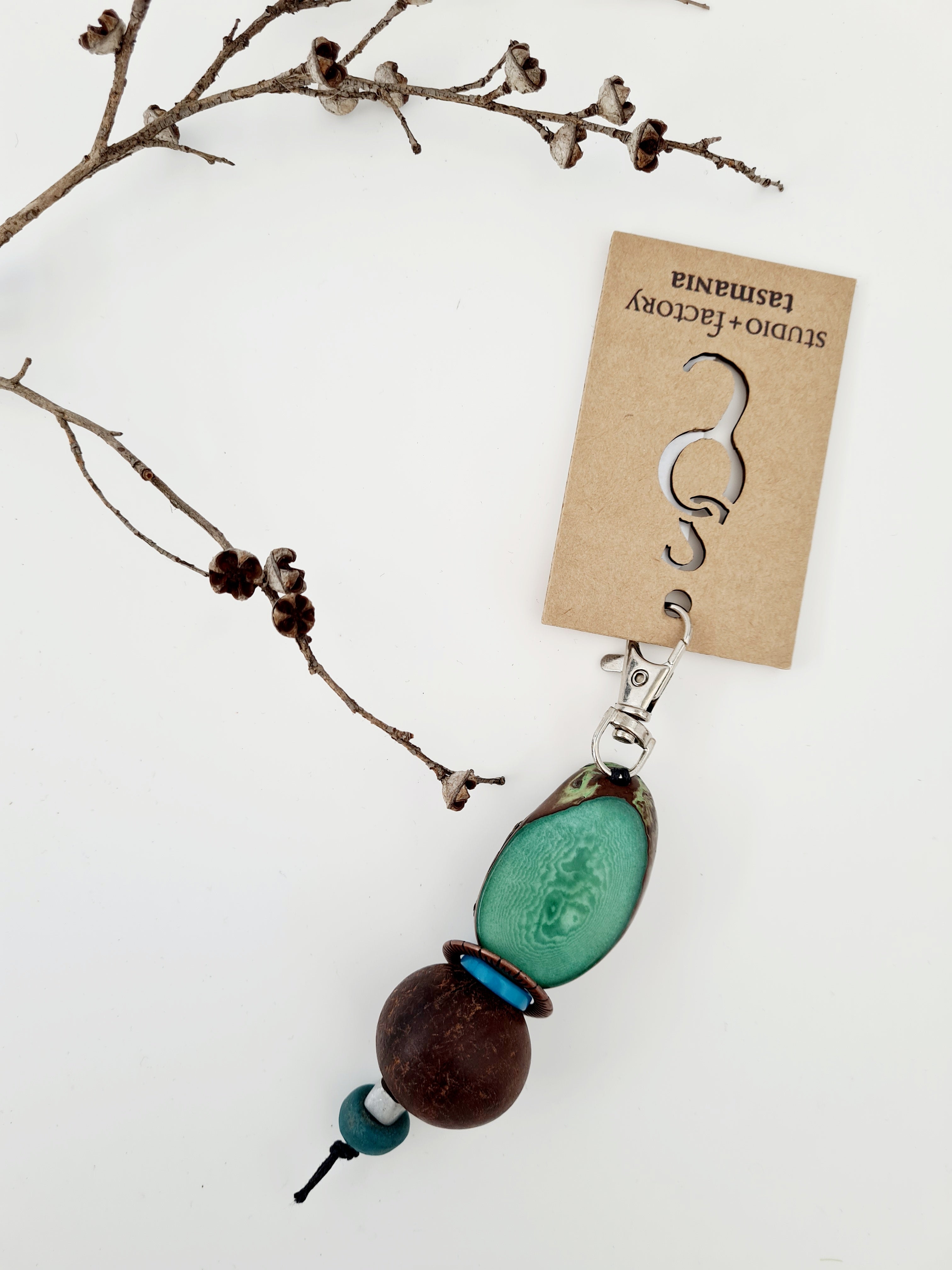Eco Beads Key Ring key ring The Spotted Quoll Studio 