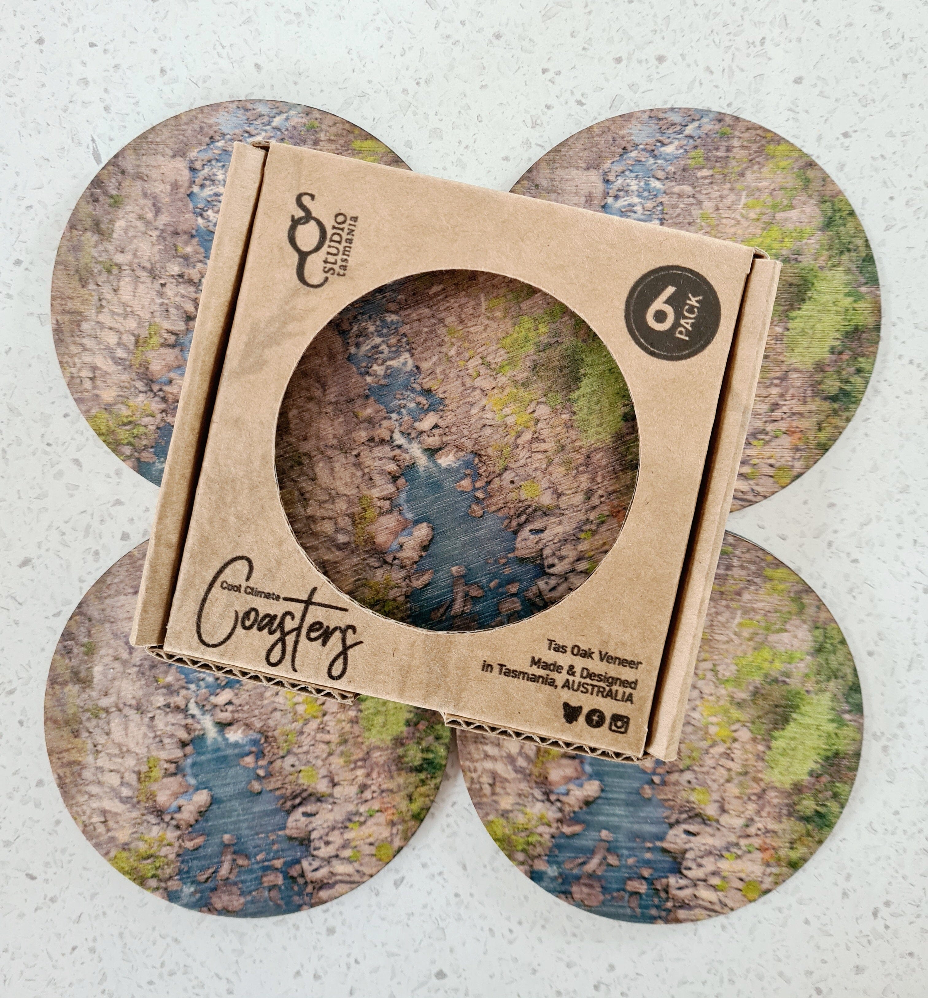 Coasters Cool Climate - The Spotted Quoll Studio tablewear The Spotted Quoll Cataract Gorge Launceston 
