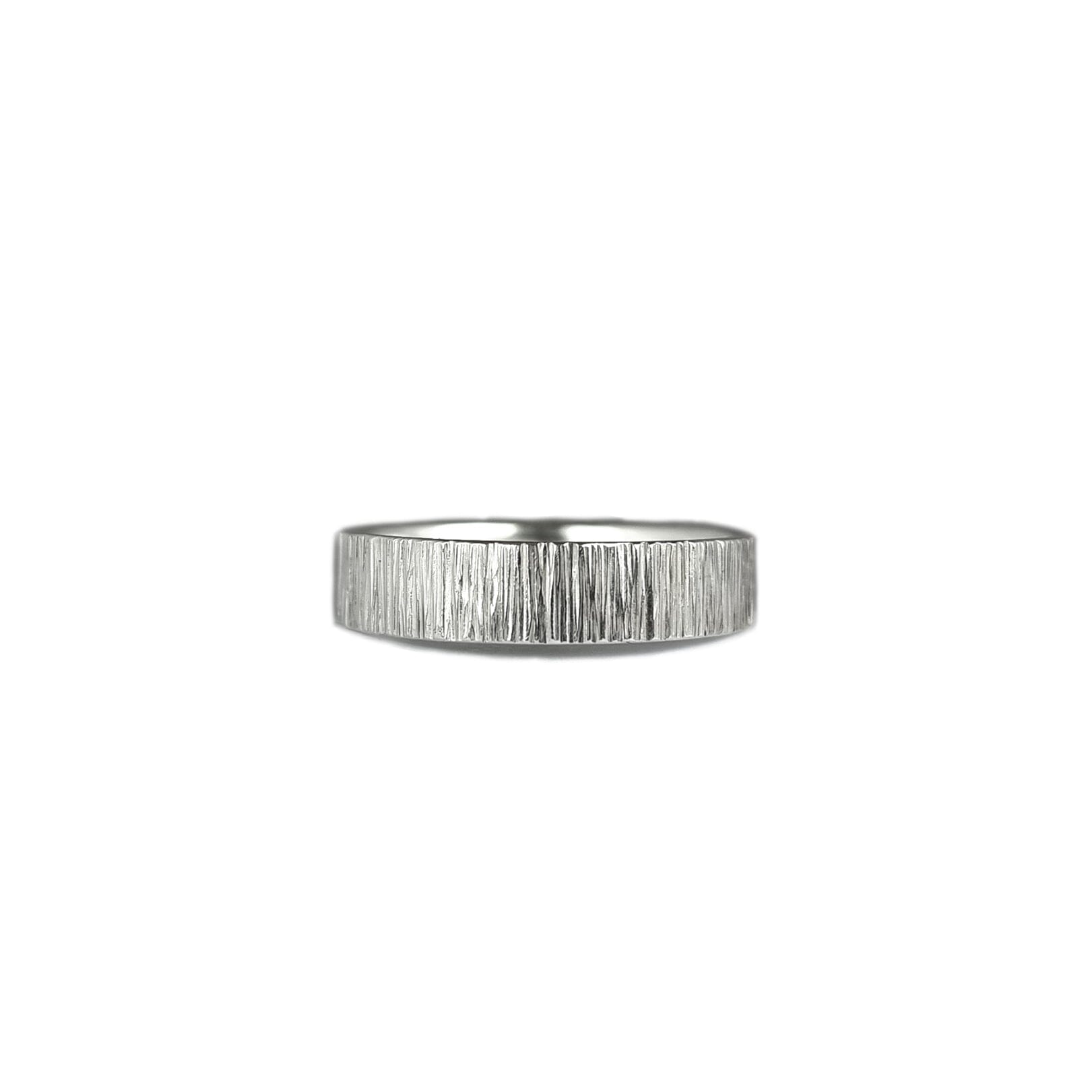 Wide Textured Rings - Emily Eliza Arlotte Ring Emily Eliza Arlotte Sterling Silver Size V 