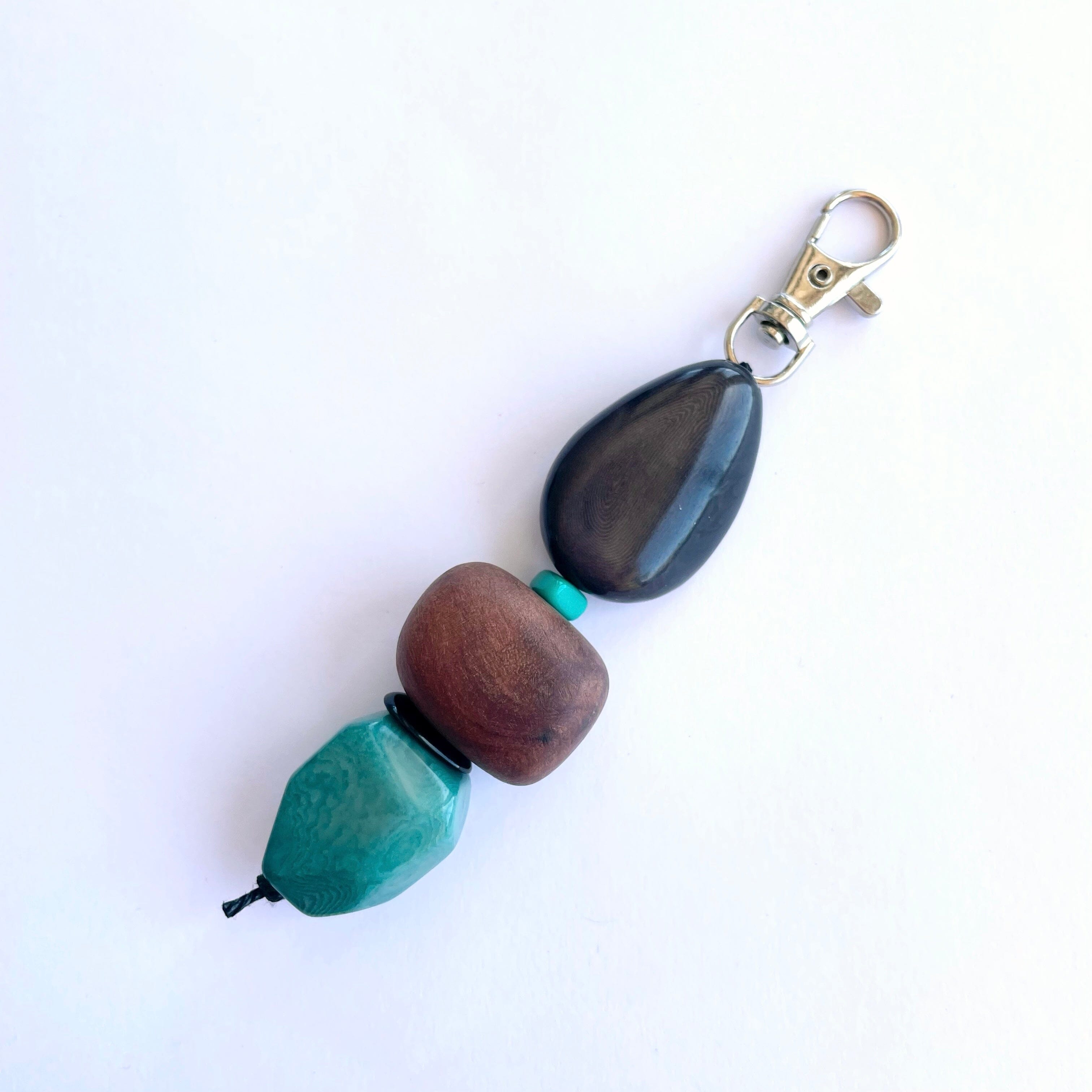 Eco Beads Key Ring key ring The Spotted Quoll Studio Black Sea 