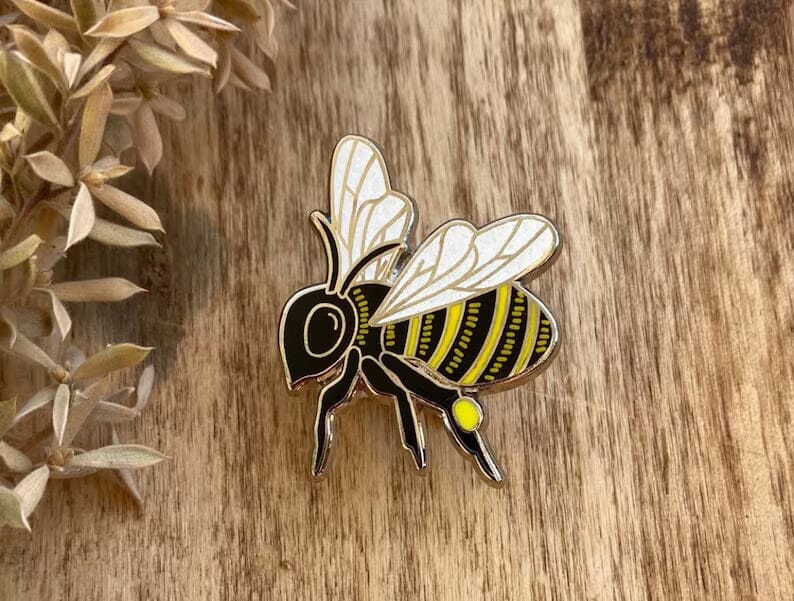 Tasmanian Enamel Pins by Pigment brooch Pigment Honey Bee 