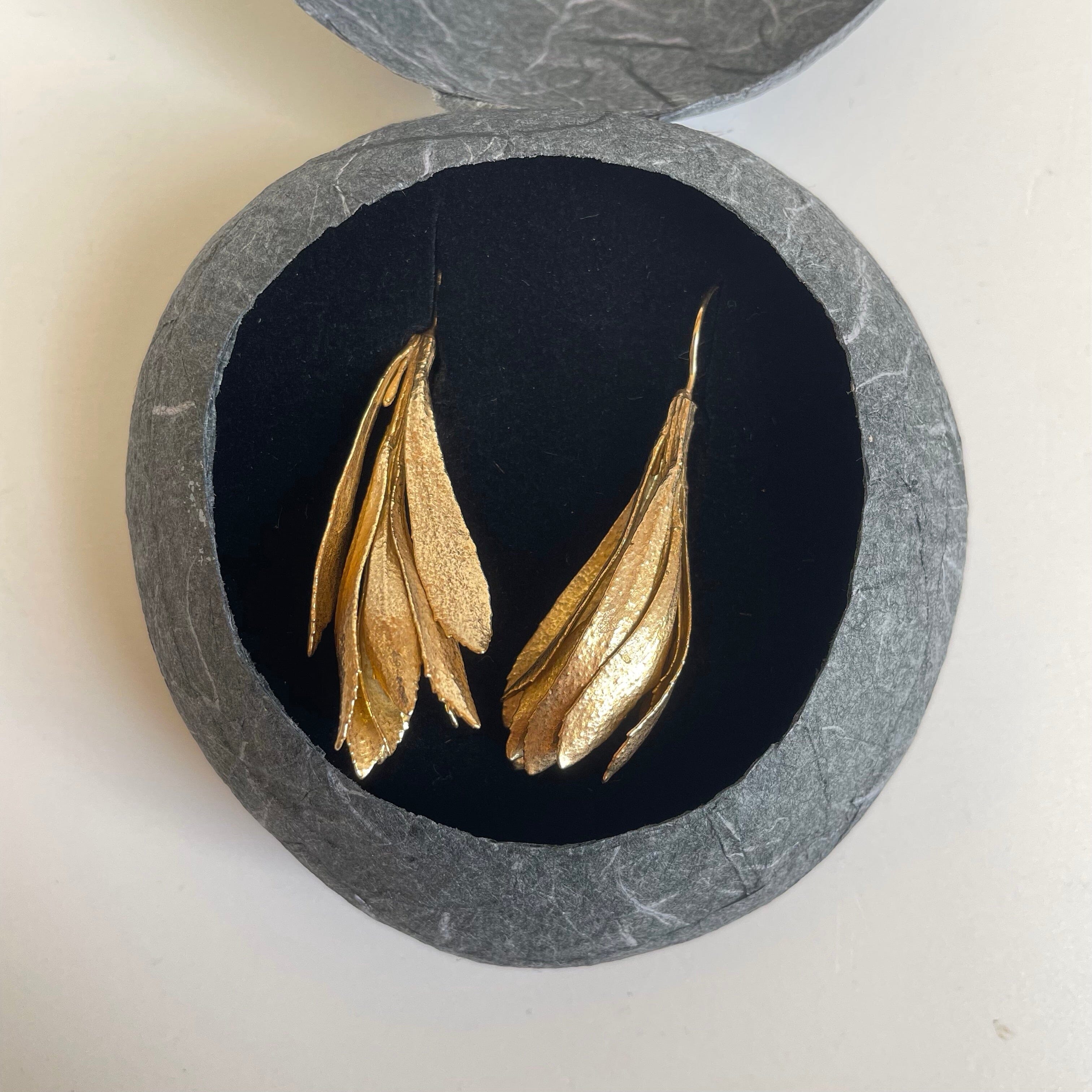 Gold Botanical Threads - Anja Jagsch Earrings Anja Jagsch Myoporum (50mm) 