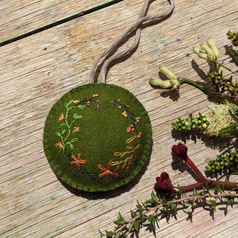 Handmade Christmas Decorations- Green mix Christmas Decoration Freya Richardson Wreath 