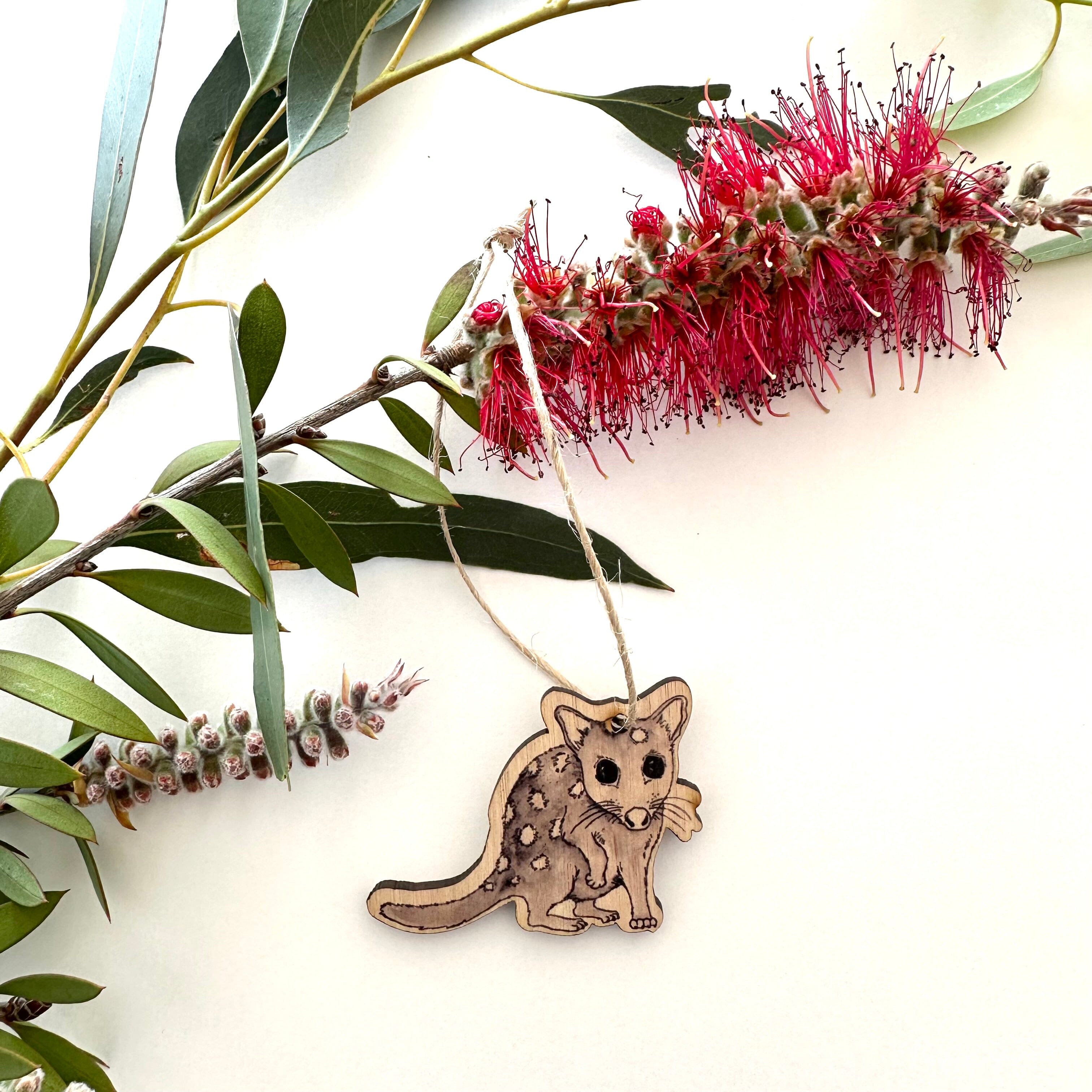 Christmas Decorations - Printed Tasmanian Oak homewares The Spotted Quoll Spotted Quoll 