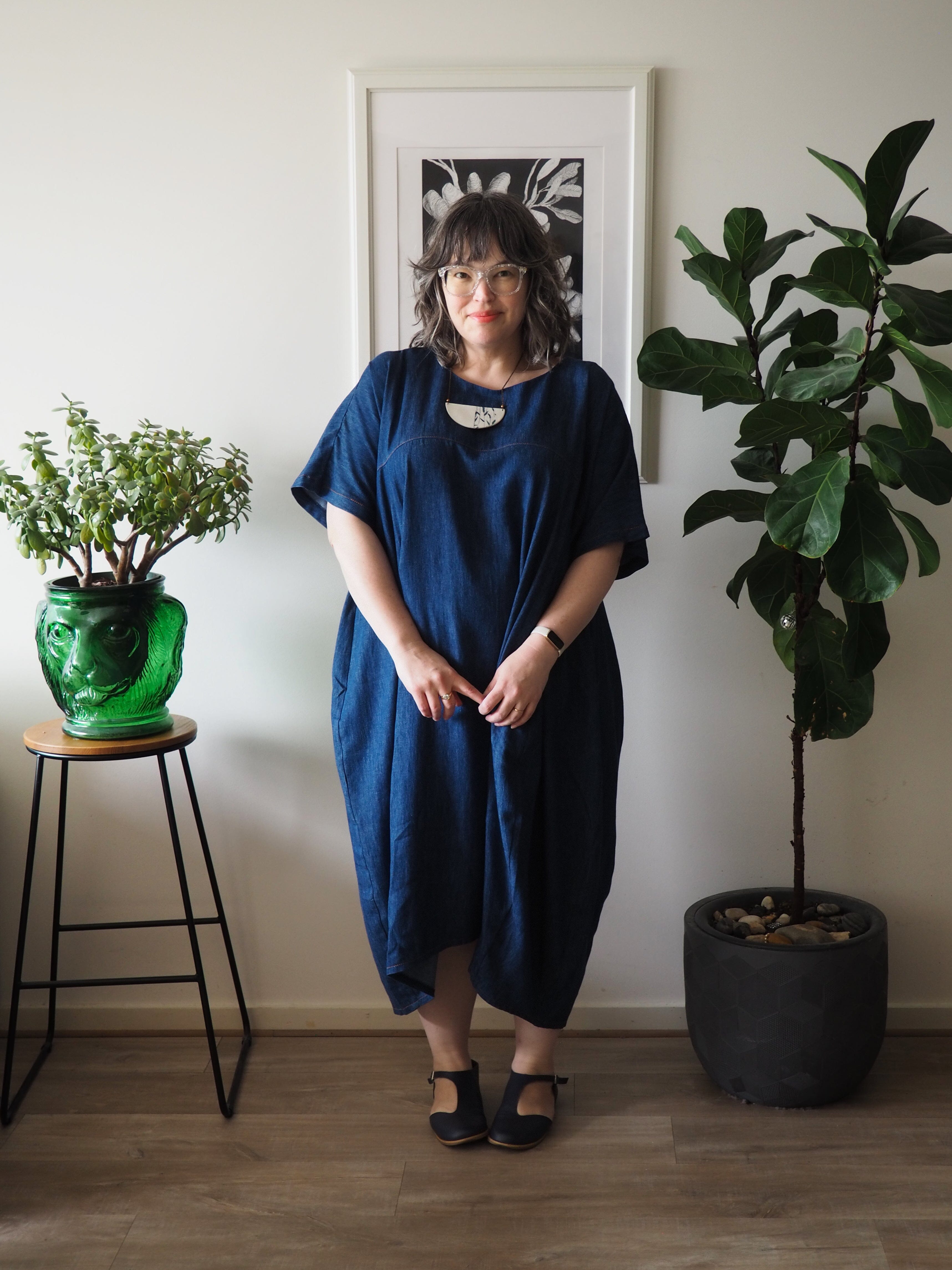 Organic Denim Cocoon Dress - Staple Dress The Spotted Quoll 