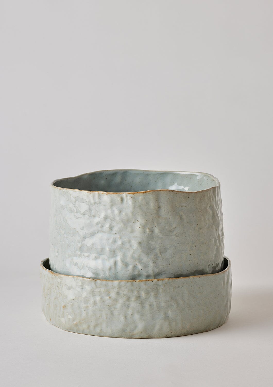 Organic Planter - Angus and Celeste Pots angus and Celeste Grey Crackle - Large 