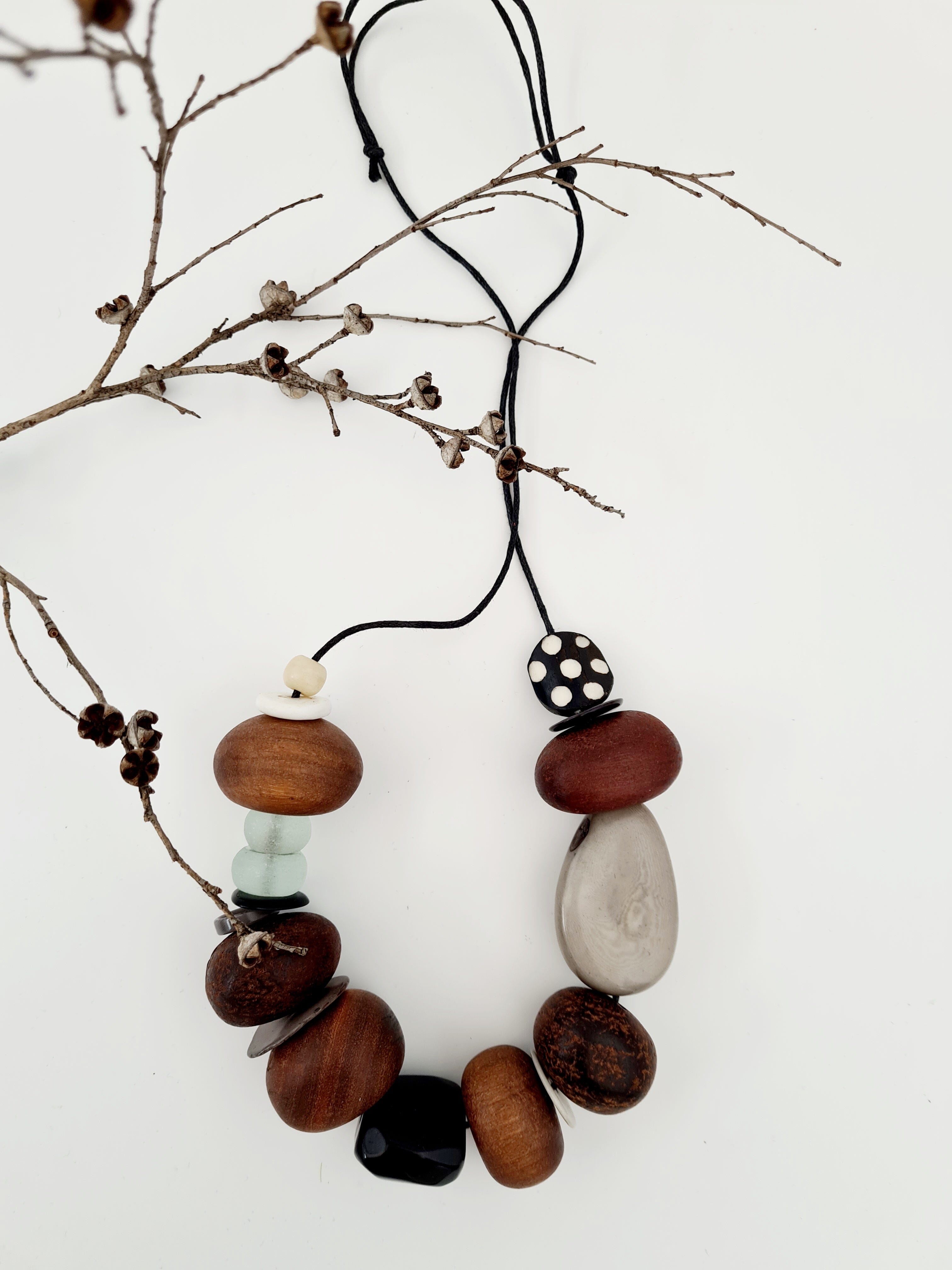 Eco Beads Necklaces Eco Beads The Spotted Quoll Sea Glass & Stone 
