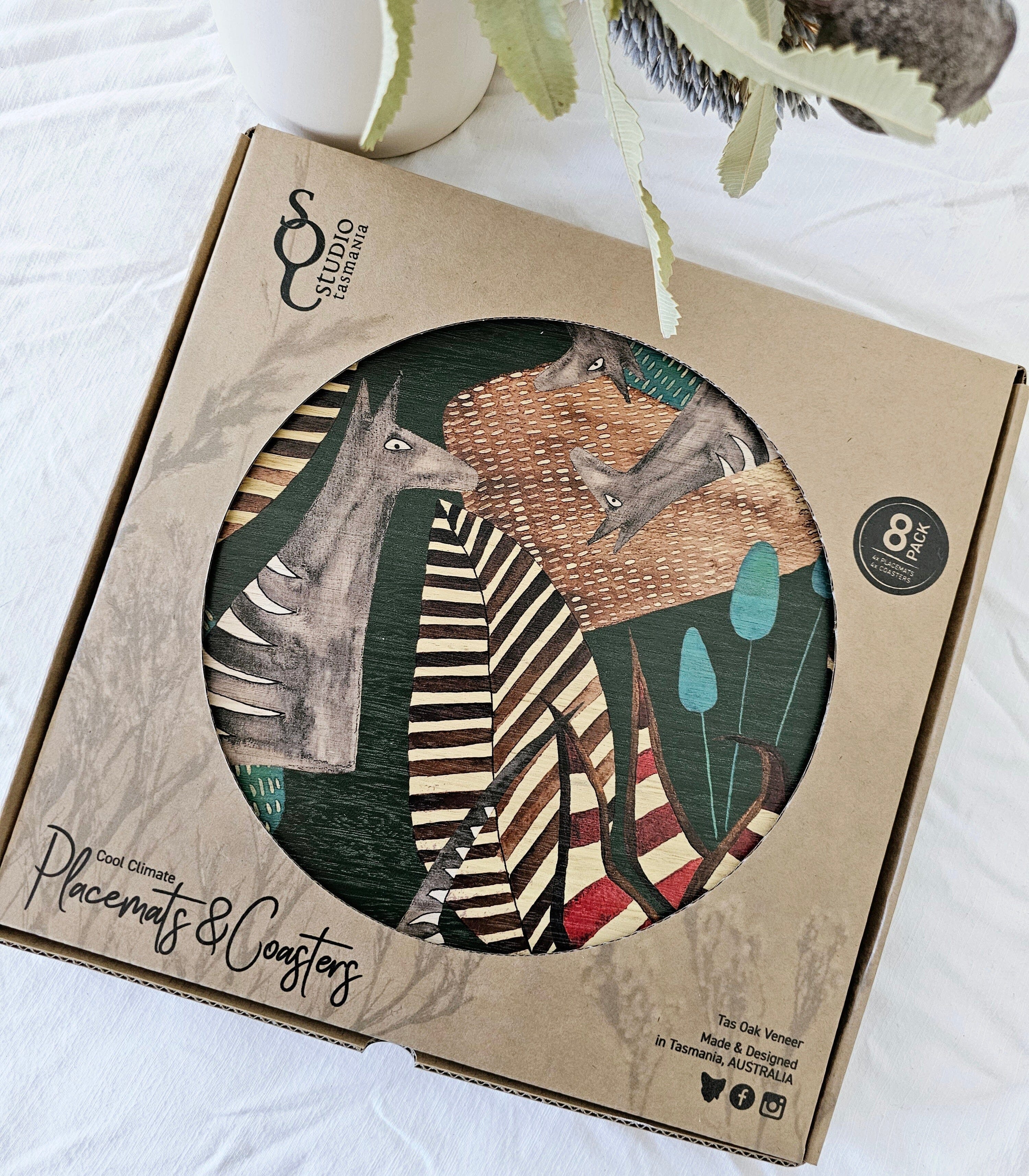 Placemat and Coaster Sets - Bosa Art Co table ware The Spotted Quoll 