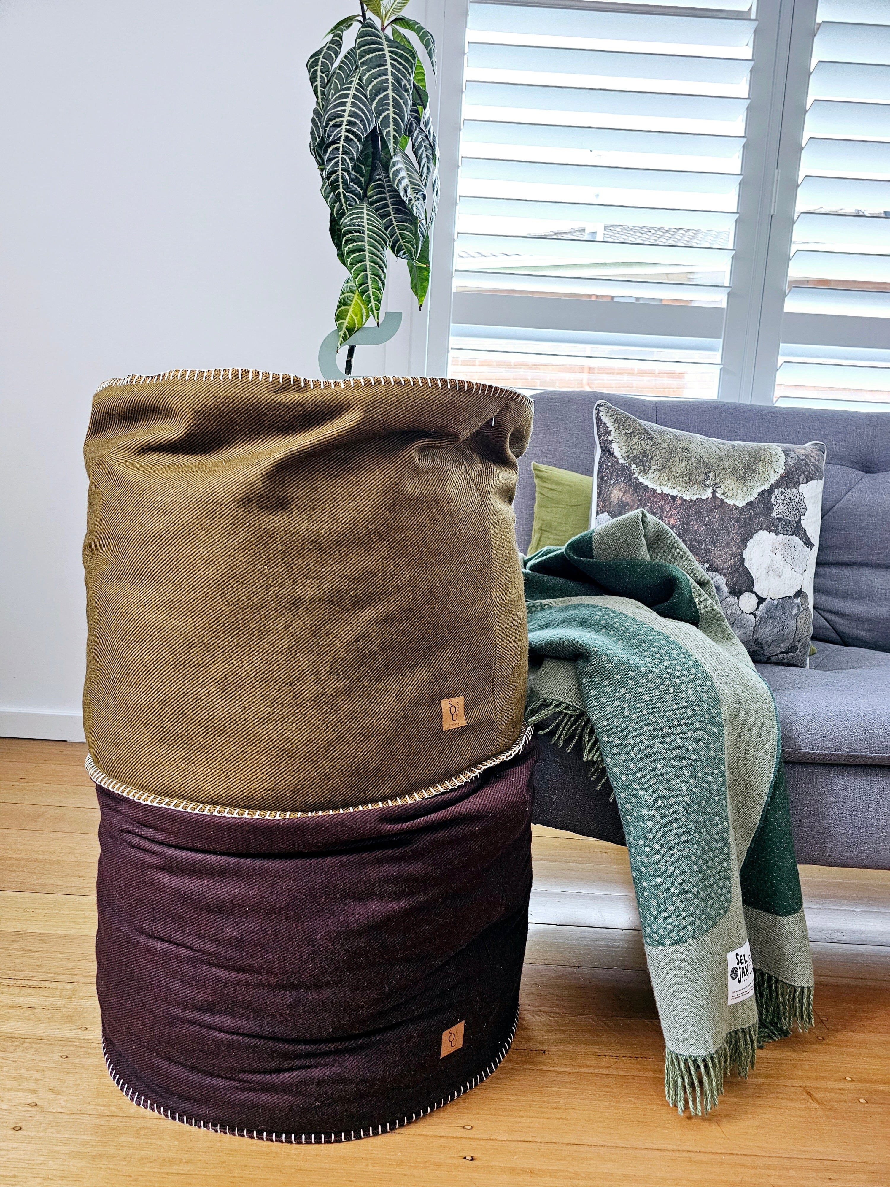 Organic Wool Pod Stools stool The Spotted Quoll Studio 