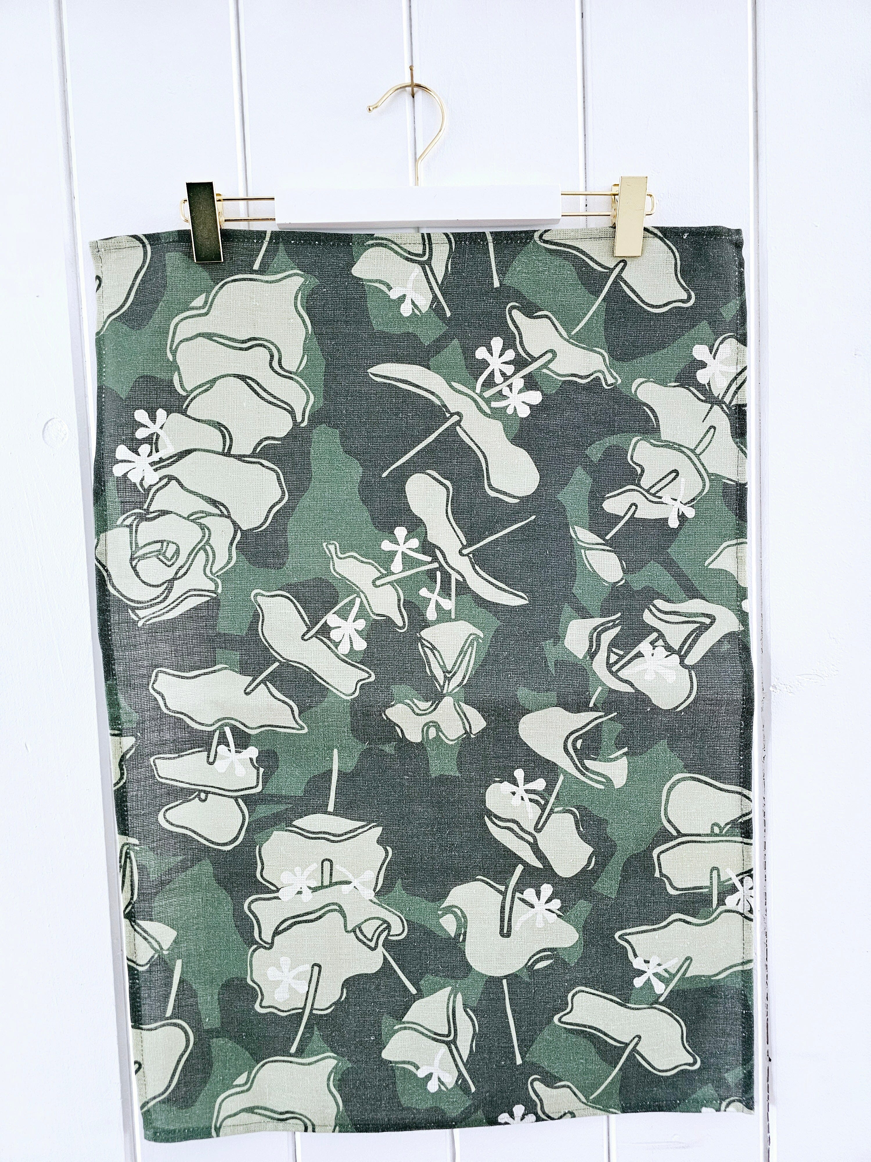 Printed linen Tea Towels Tea Towel The Spotted Quoll 50 X 70 cm Risdonii Eucalyptus 