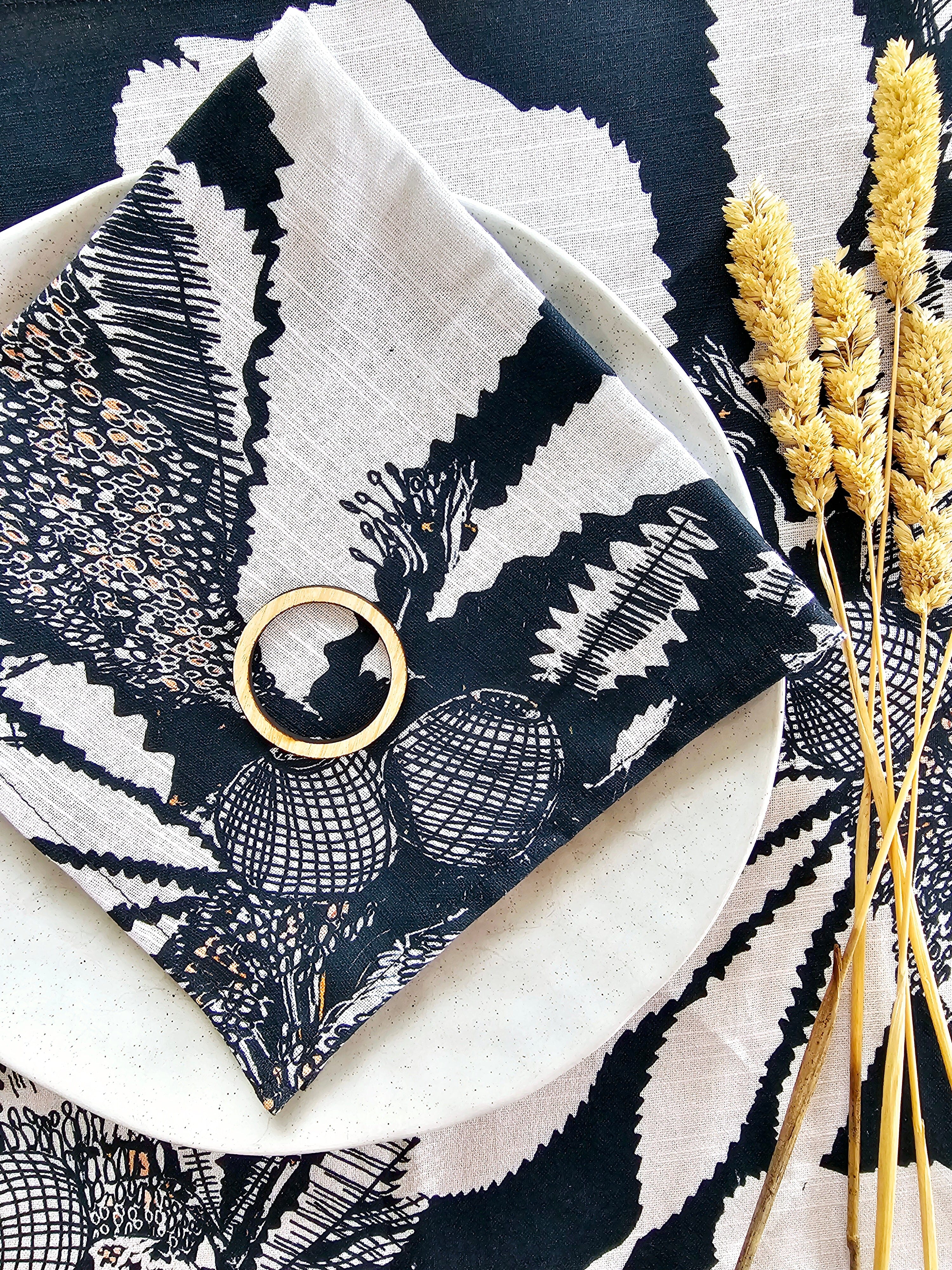 Organic Linen Table Napkins - All Kinds table ware The Spotted Quoll 