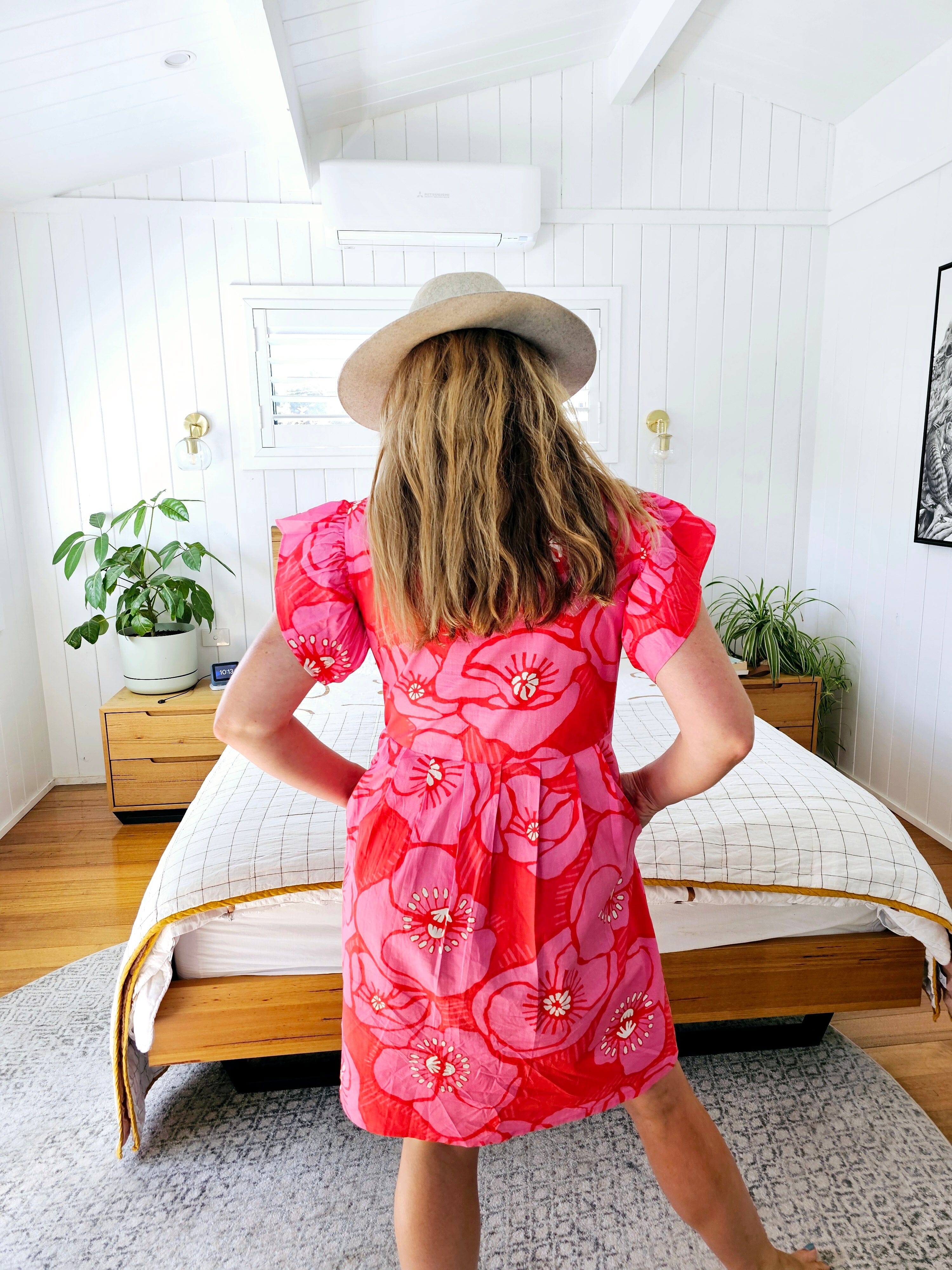 Organic Frilled Frock - Wildflowers Dress The Spotted Quoll 