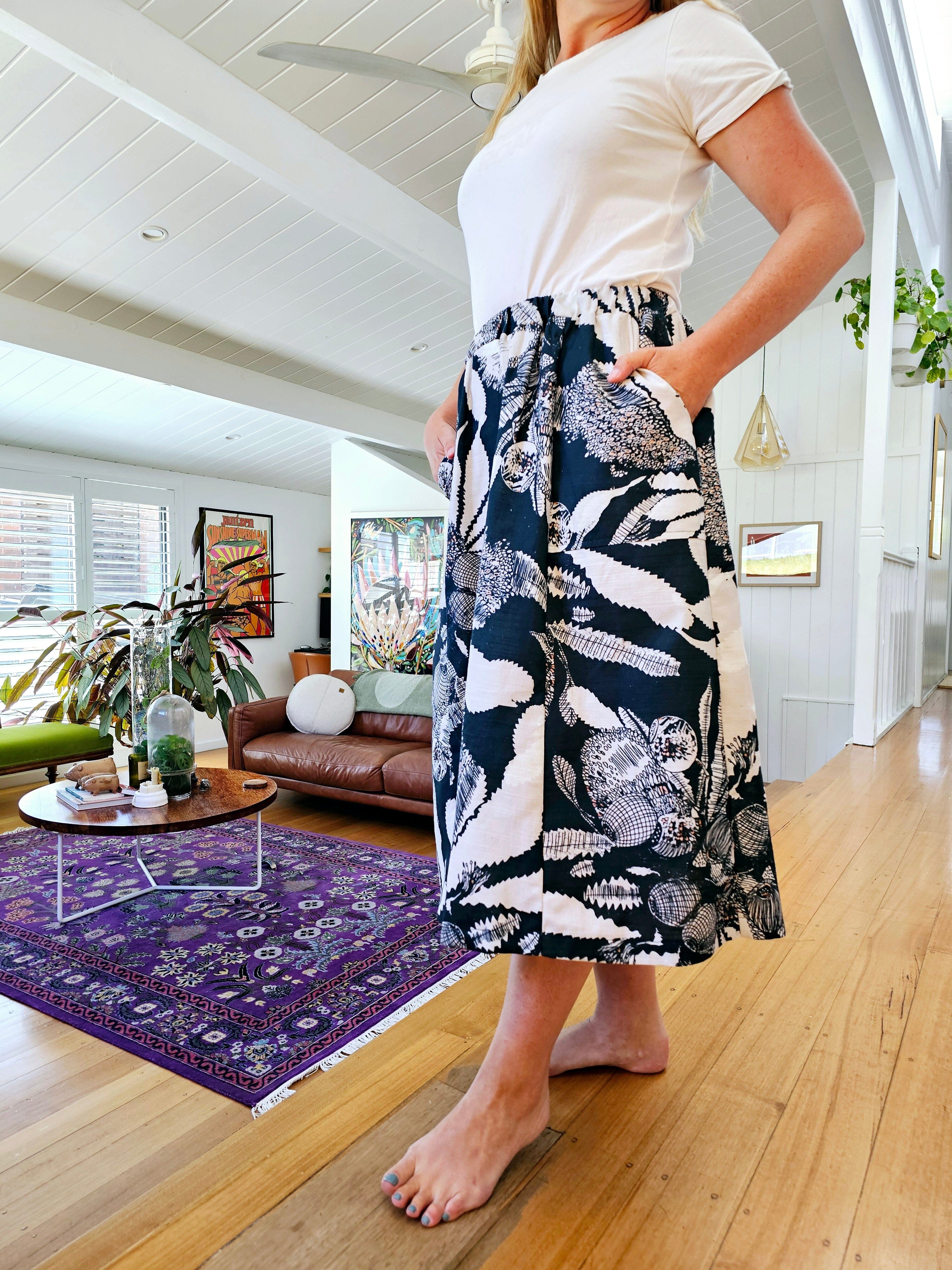 Sapphire Skirt - Sawtooth Banksia Skirt The Spotted Quoll 