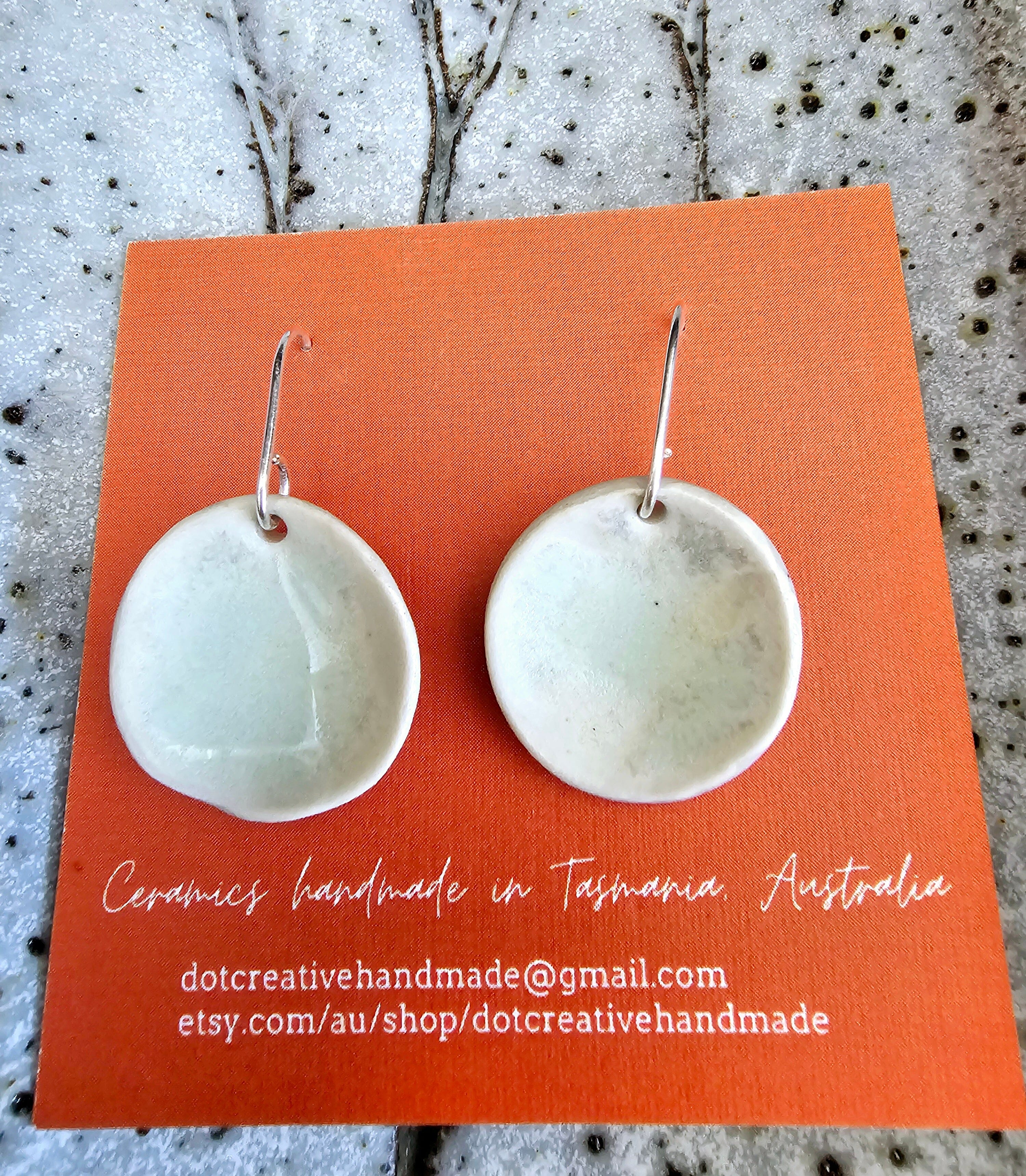 Ceramic Drop Earrings - DOT Creative Tasmania Earrings DOT creative Concave China 