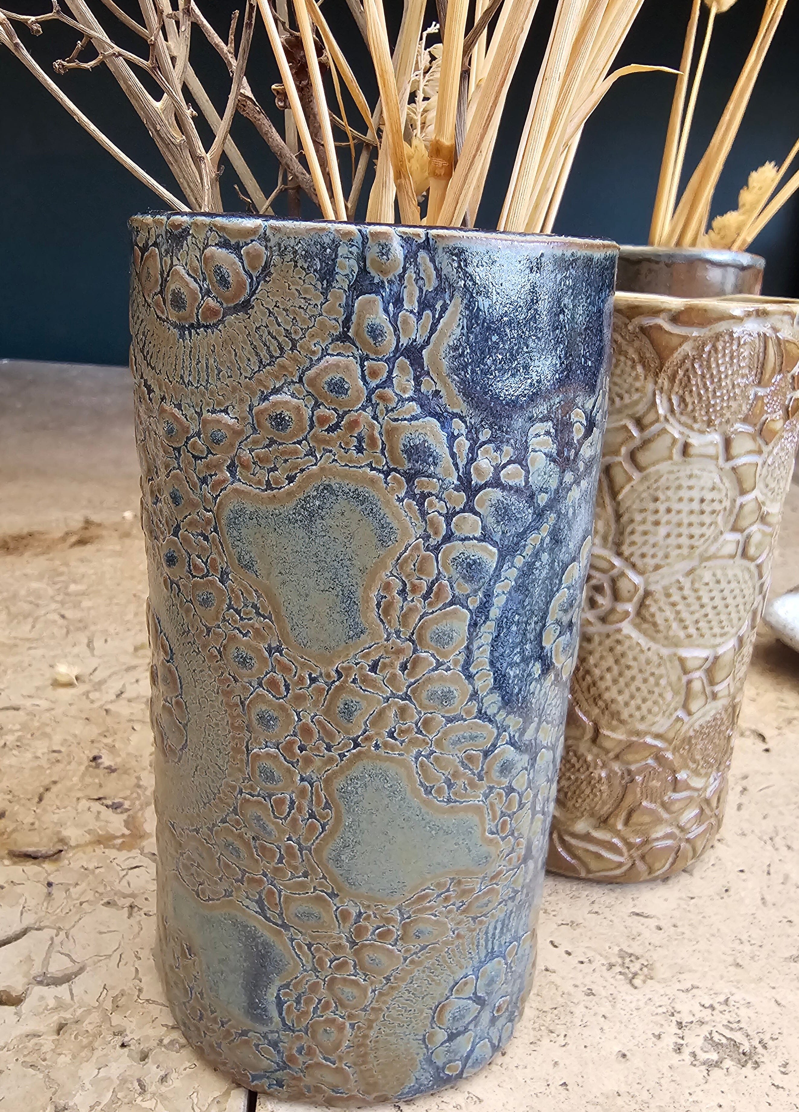 Ceramic Vases - DOT Creative Tasmania Vase DOT creative 160mm Tall Blue 