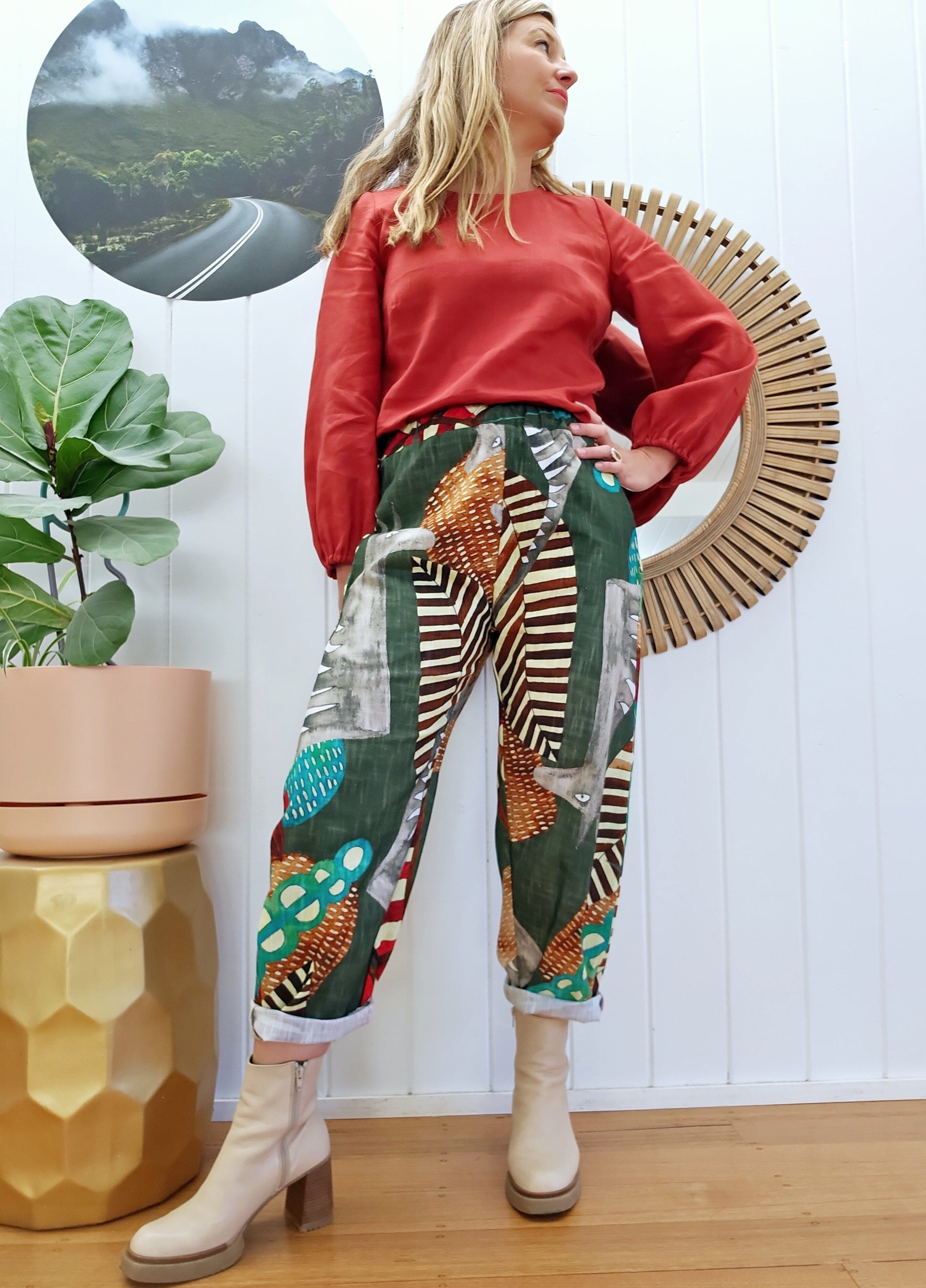 Bob Pant Linen/Hemp - Lost Thylacine Pants The Spotted Quoll 