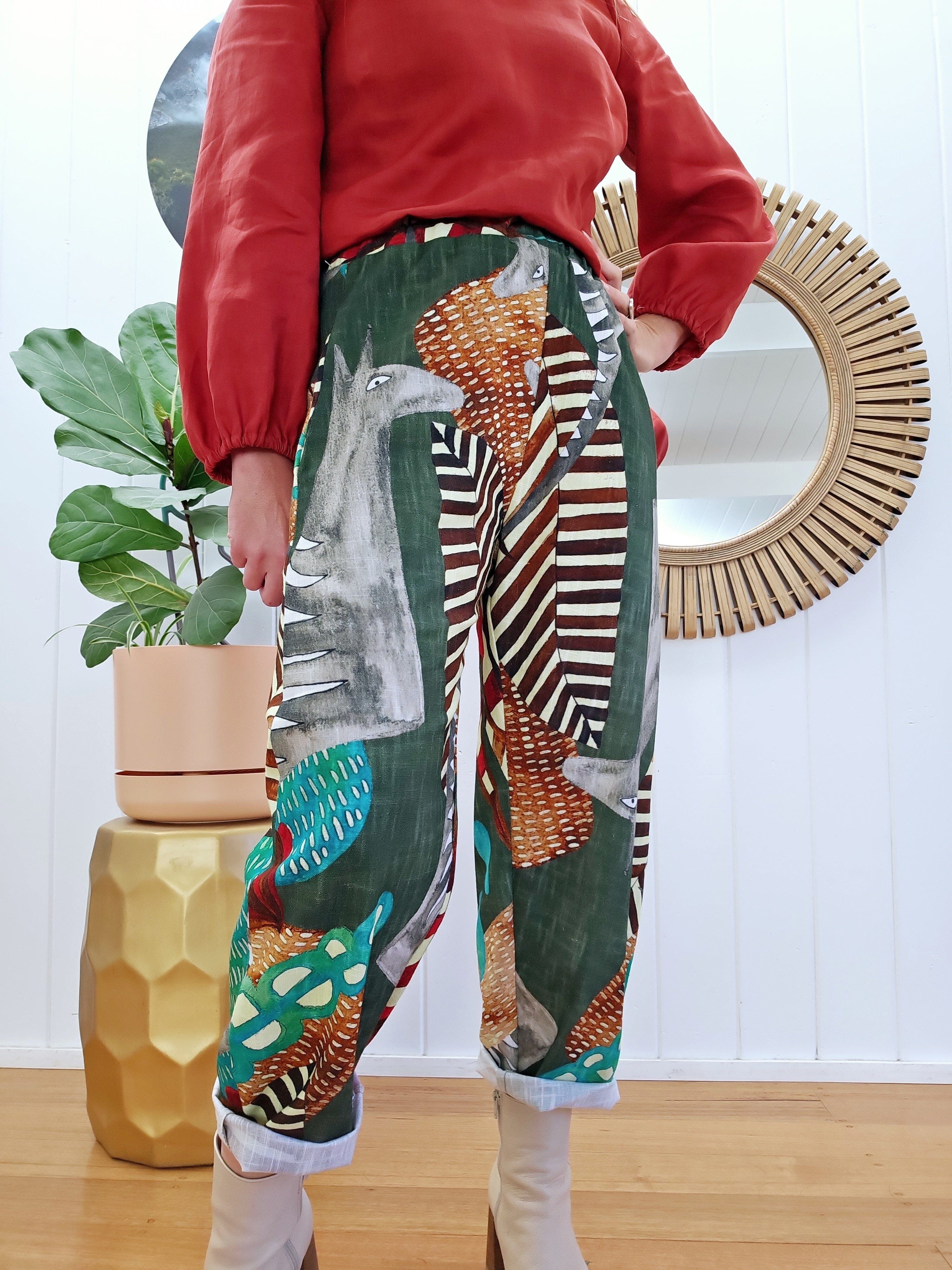 Bob Pant Linen/Hemp - Lost Thylacine Pants The Spotted Quoll 