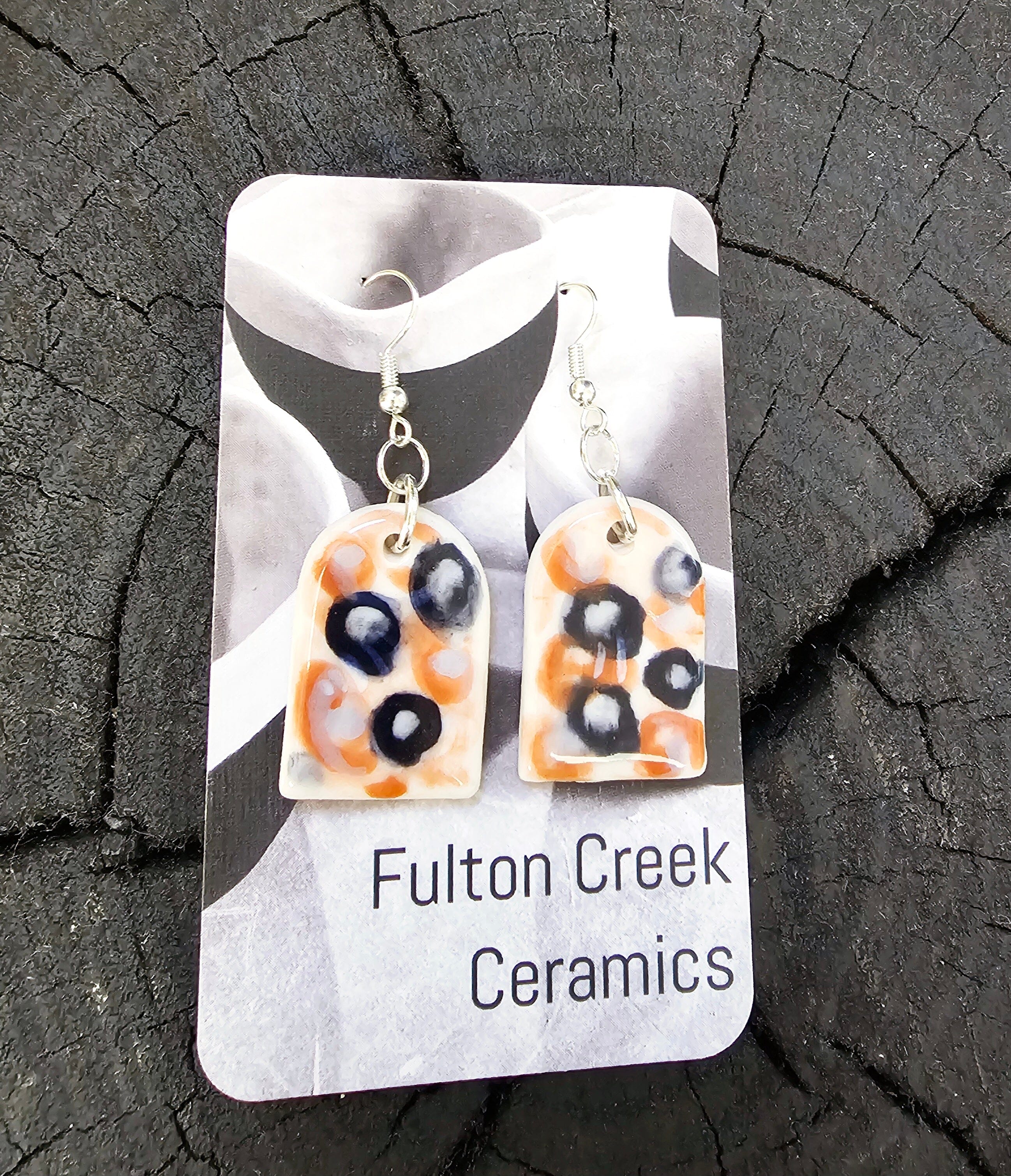 Ceramic Earrings - Fulton Creek Tasmania Earrings Fulton Creek Ceramics Dangle Arch 