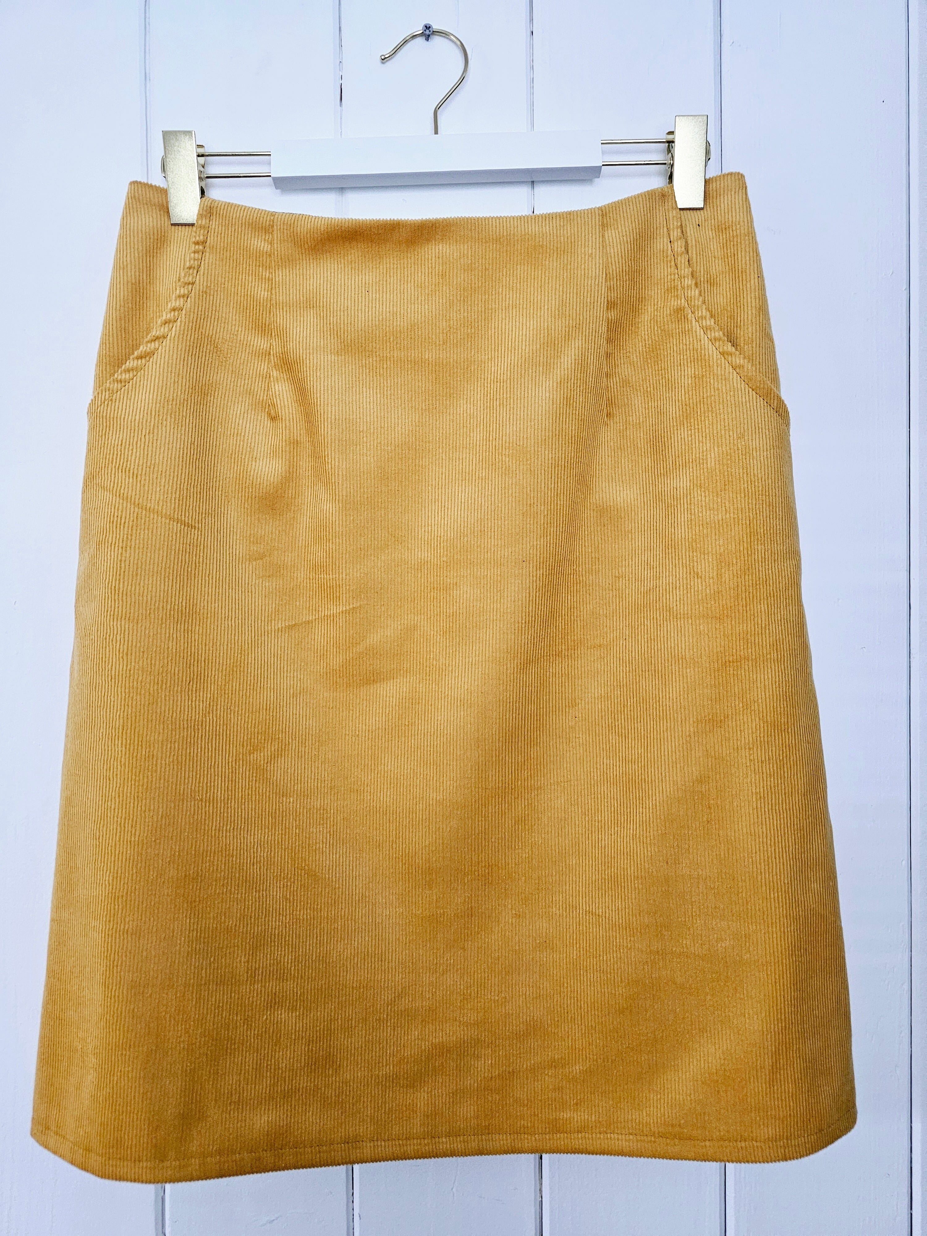 Wren A-Line Skirt - Organic Corduroy Skirt The Spotted Quoll XXS Mustard 