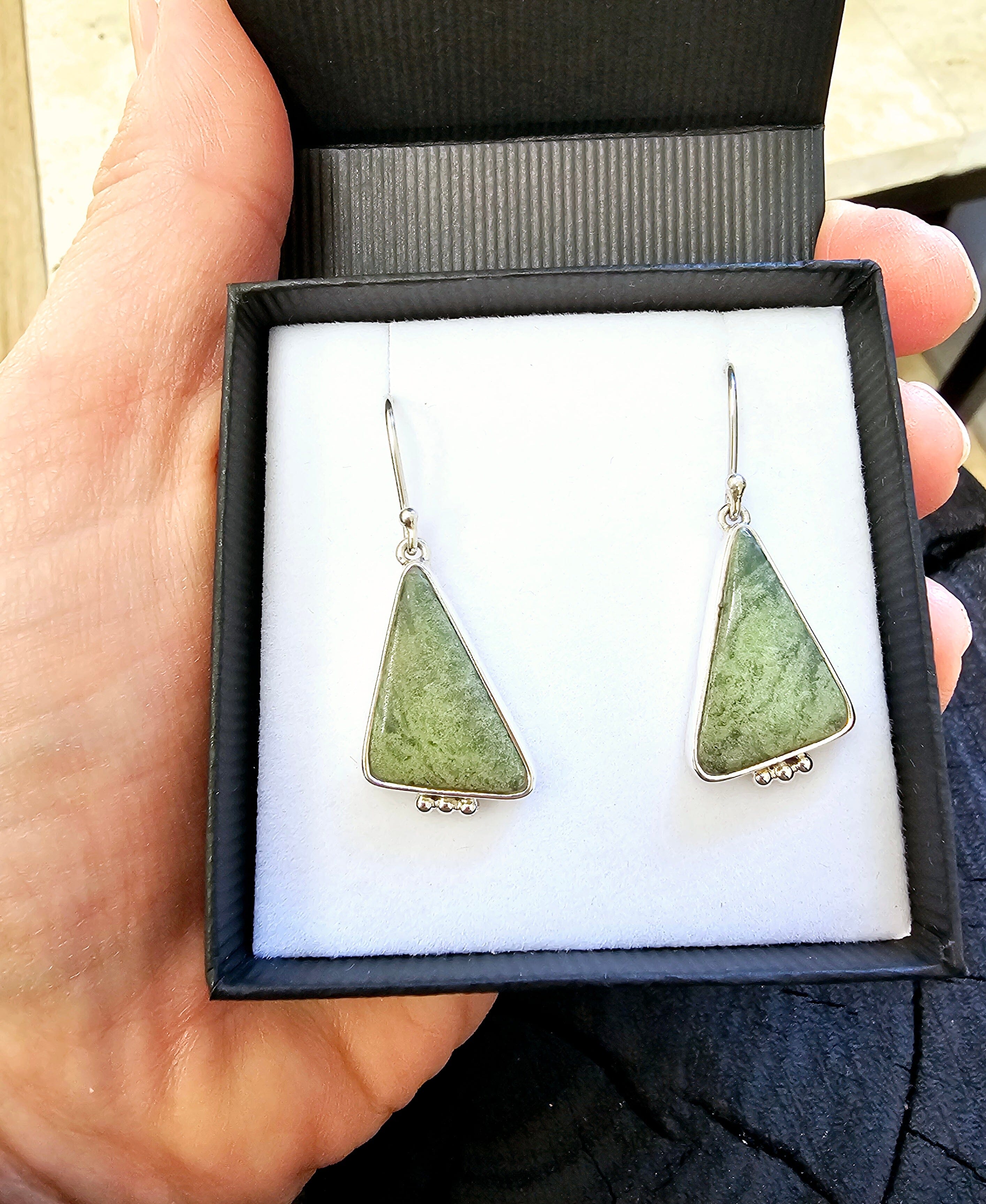 Tasmanian Jade Collection - The Rare and the Beautiful Necklaces The rare and Beautiful Triangle Jade Earrings 