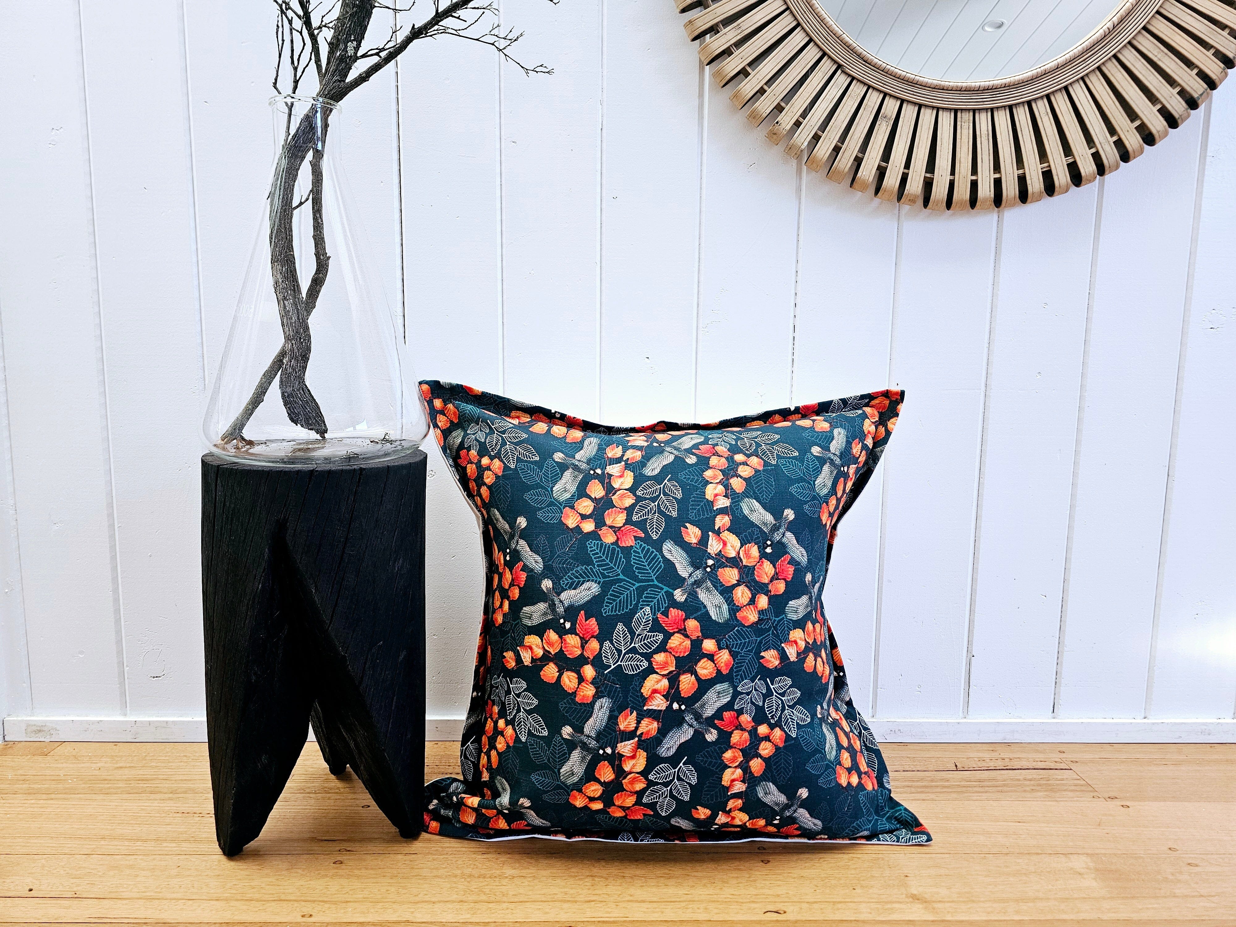 Organic Linen/Hemp Cushion- Turning Fagus Cushions The Spotted Quoll 