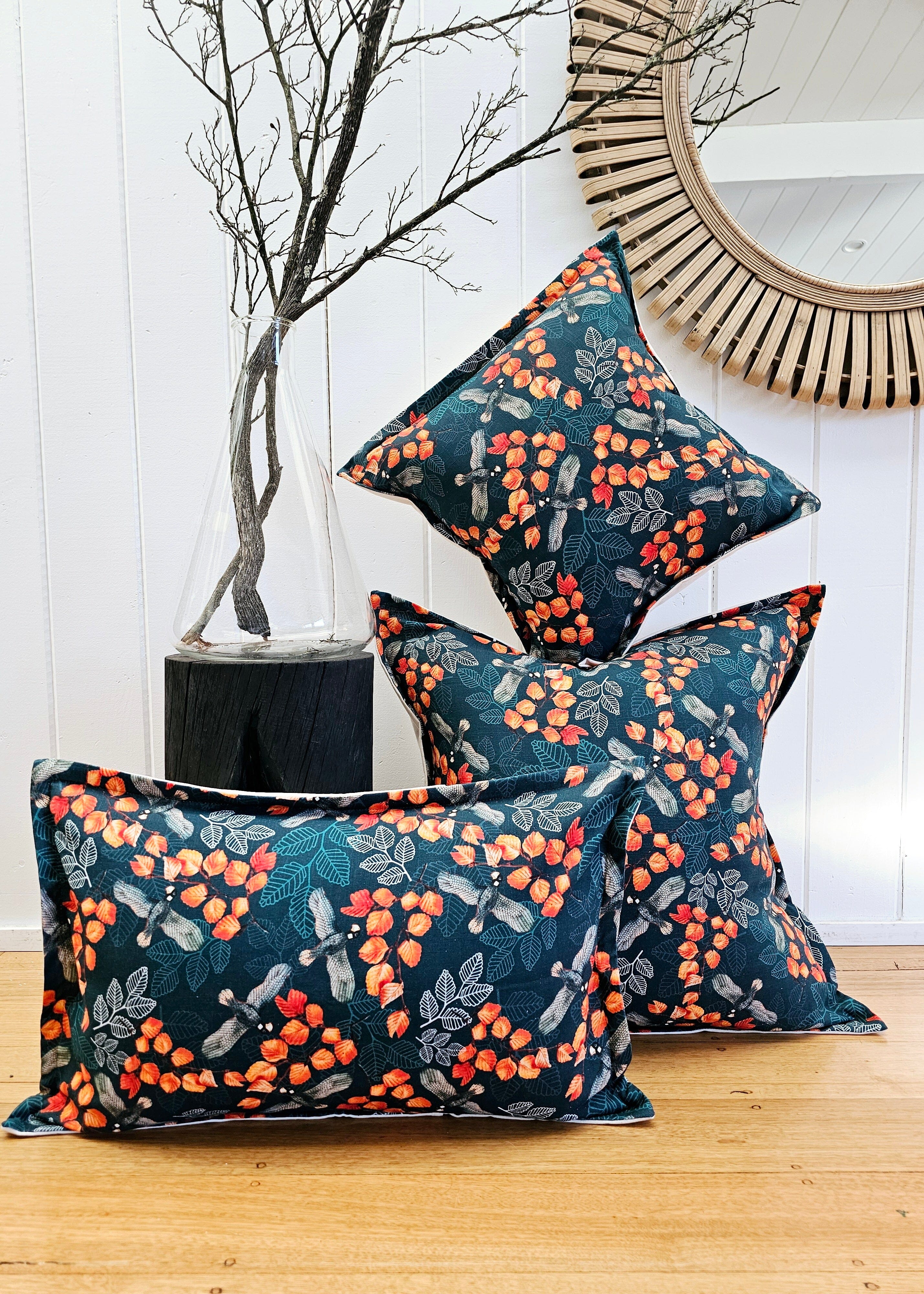 Organic Linen/Hemp Cushion- Turning Fagus Cushions The Spotted Quoll 