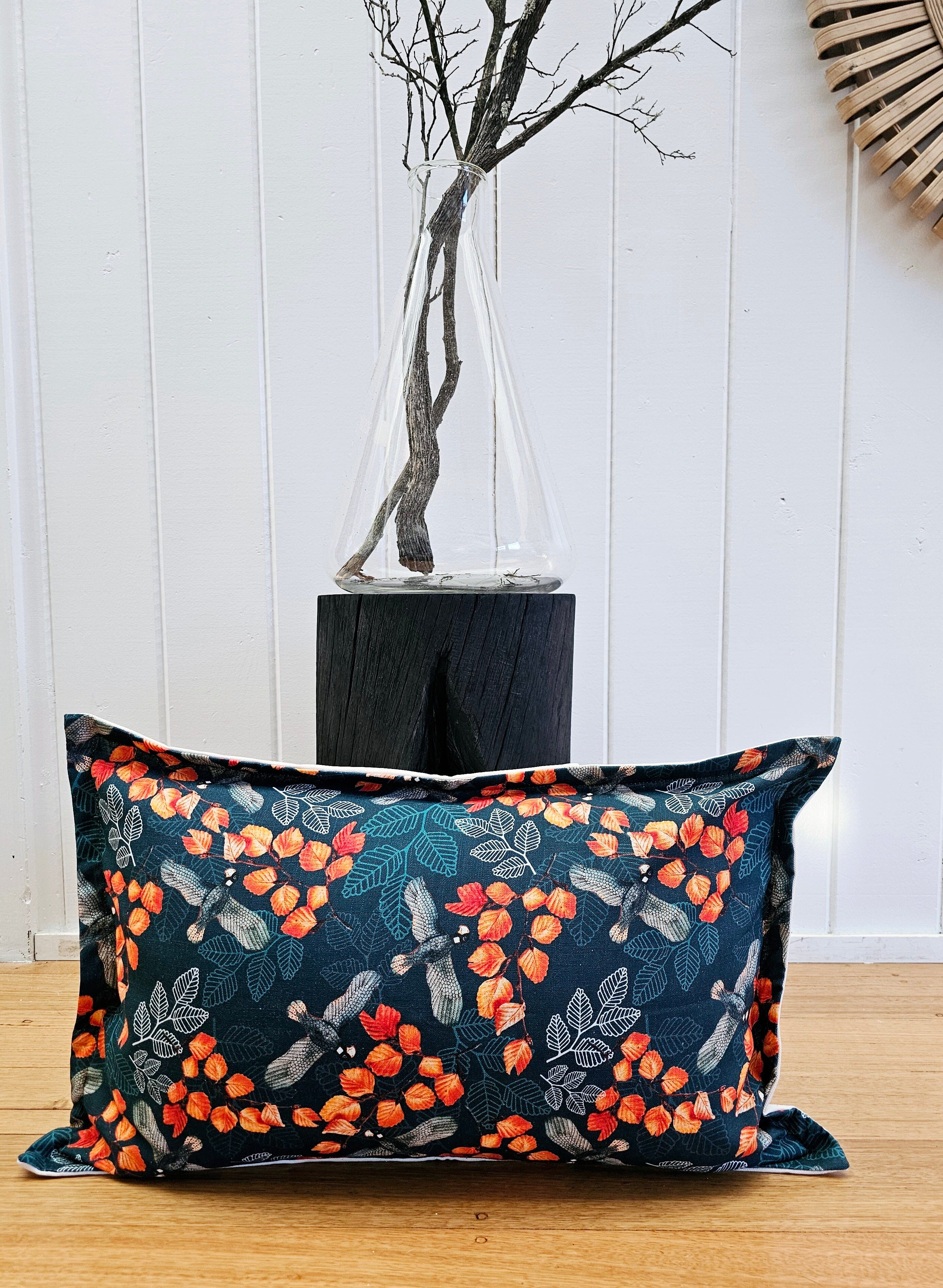 Organic Linen/Hemp Cushion- Turning Fagus Cushions The Spotted Quoll 35 x 55cm 