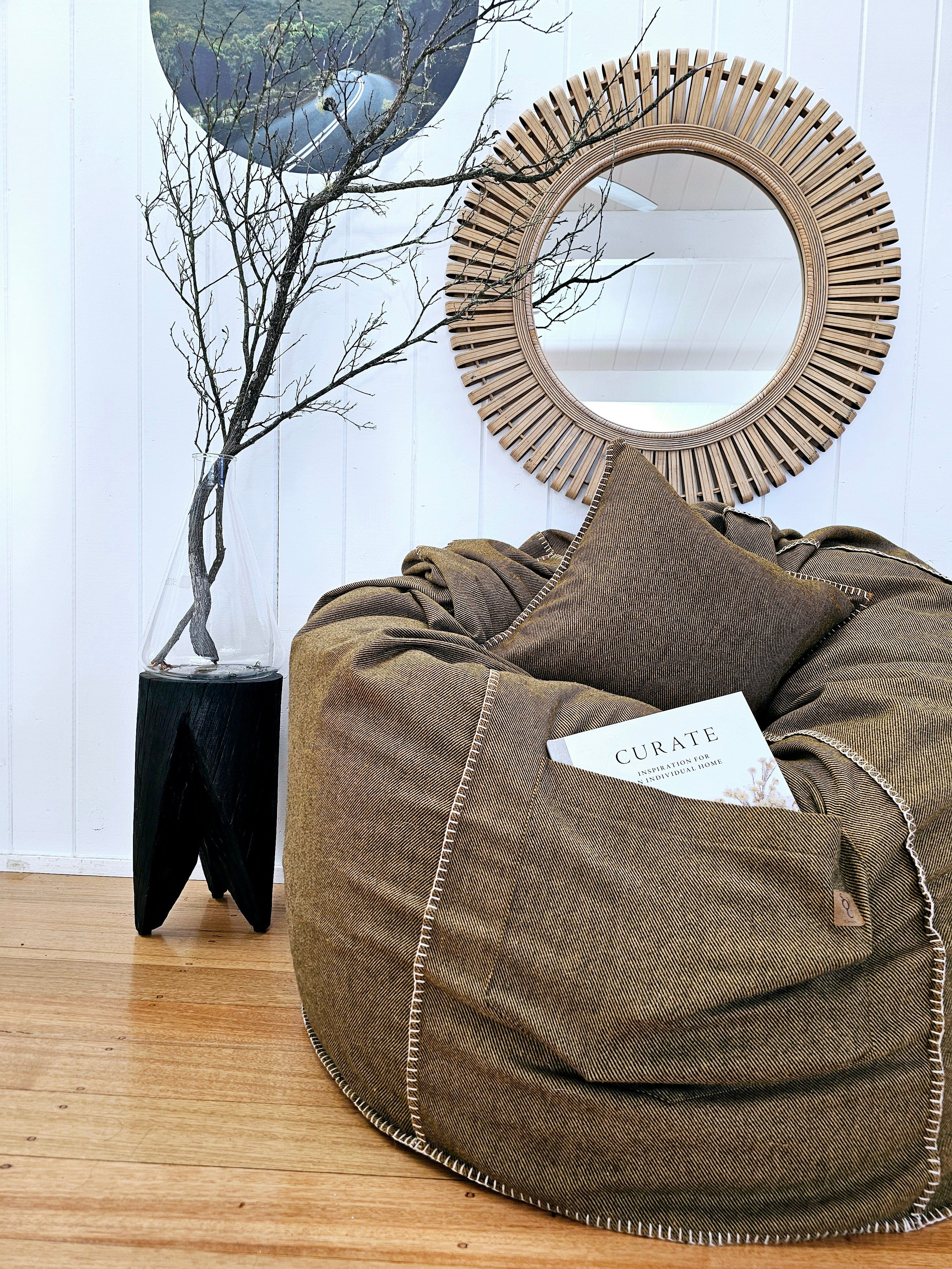 Organic Wool Bean Bag Bean bags The Spotted Quoll Studio 
