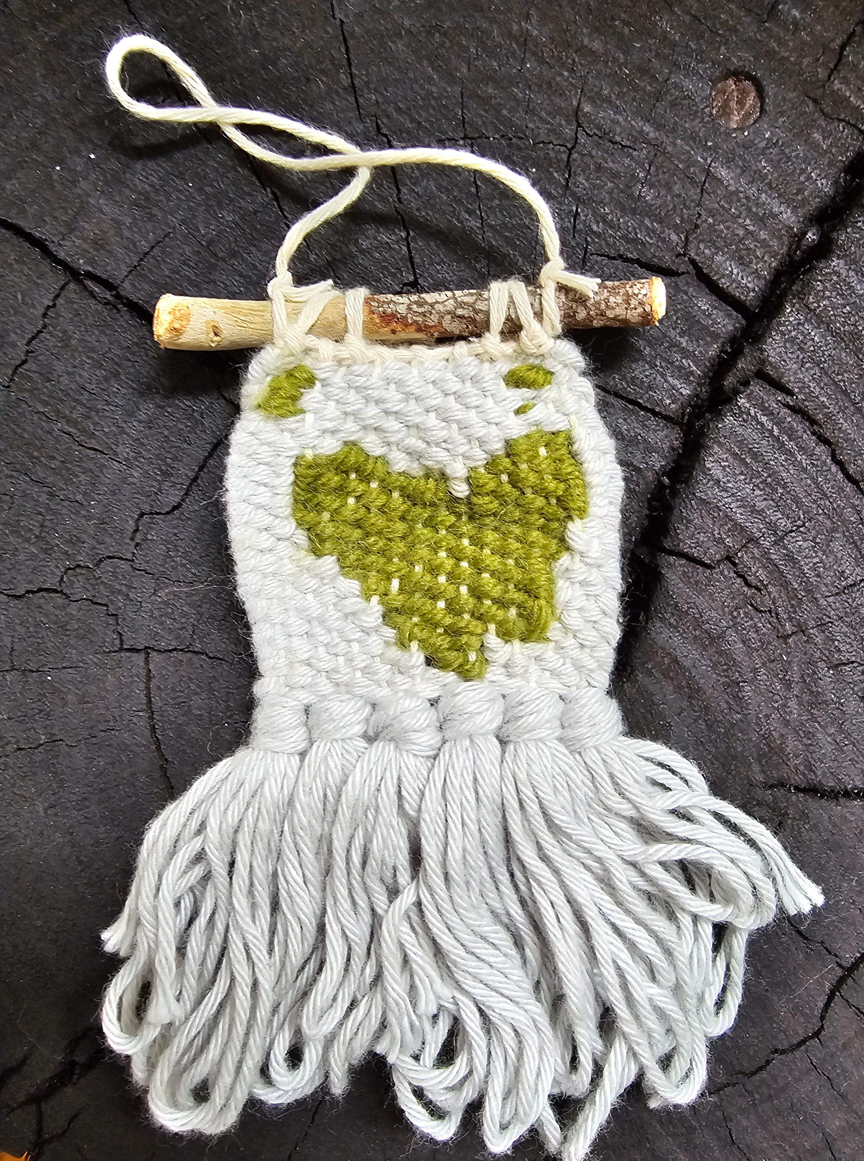 Tiny Island of Lutruwita Weaving - Alarnee Creations Wall Art Alarnee Creations Grey & Moss 