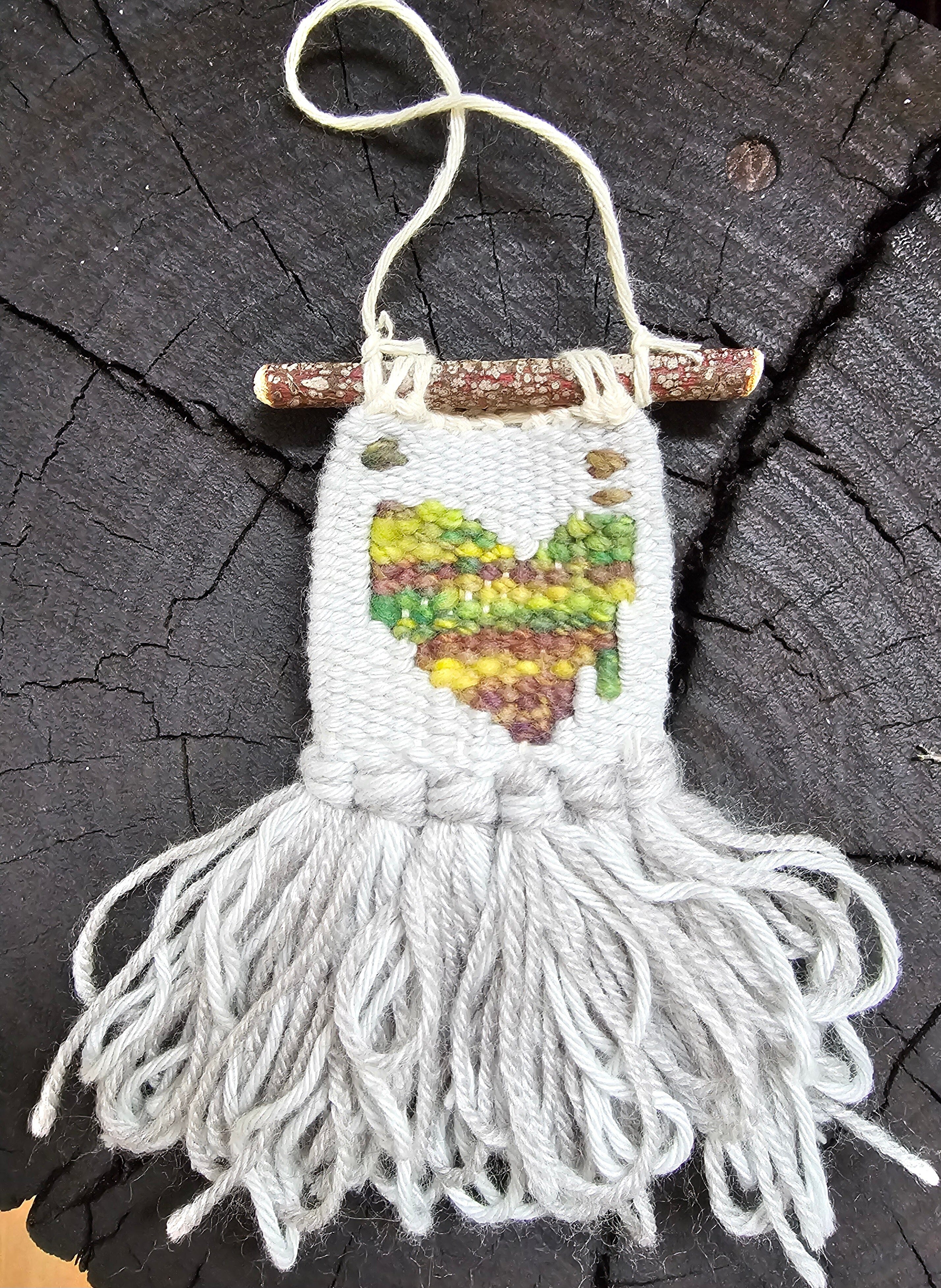 Tiny Island of Lutruwita Weaving - Alarnee Creations Wall Art Alarnee Creations Grey & Multi 