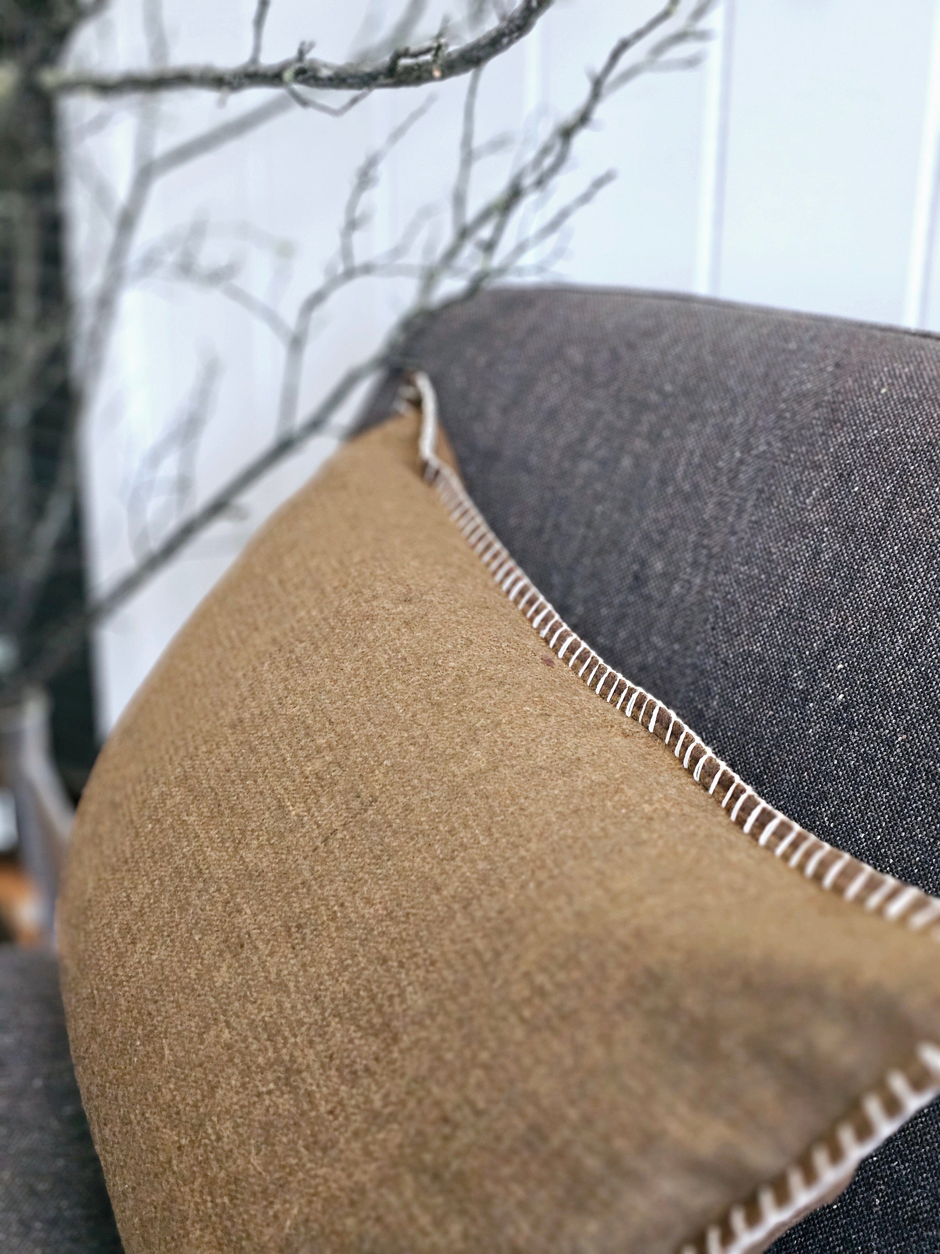 Bare Earth Organic Wool Felt Cushions Cushions The Spotted Quoll Studio 