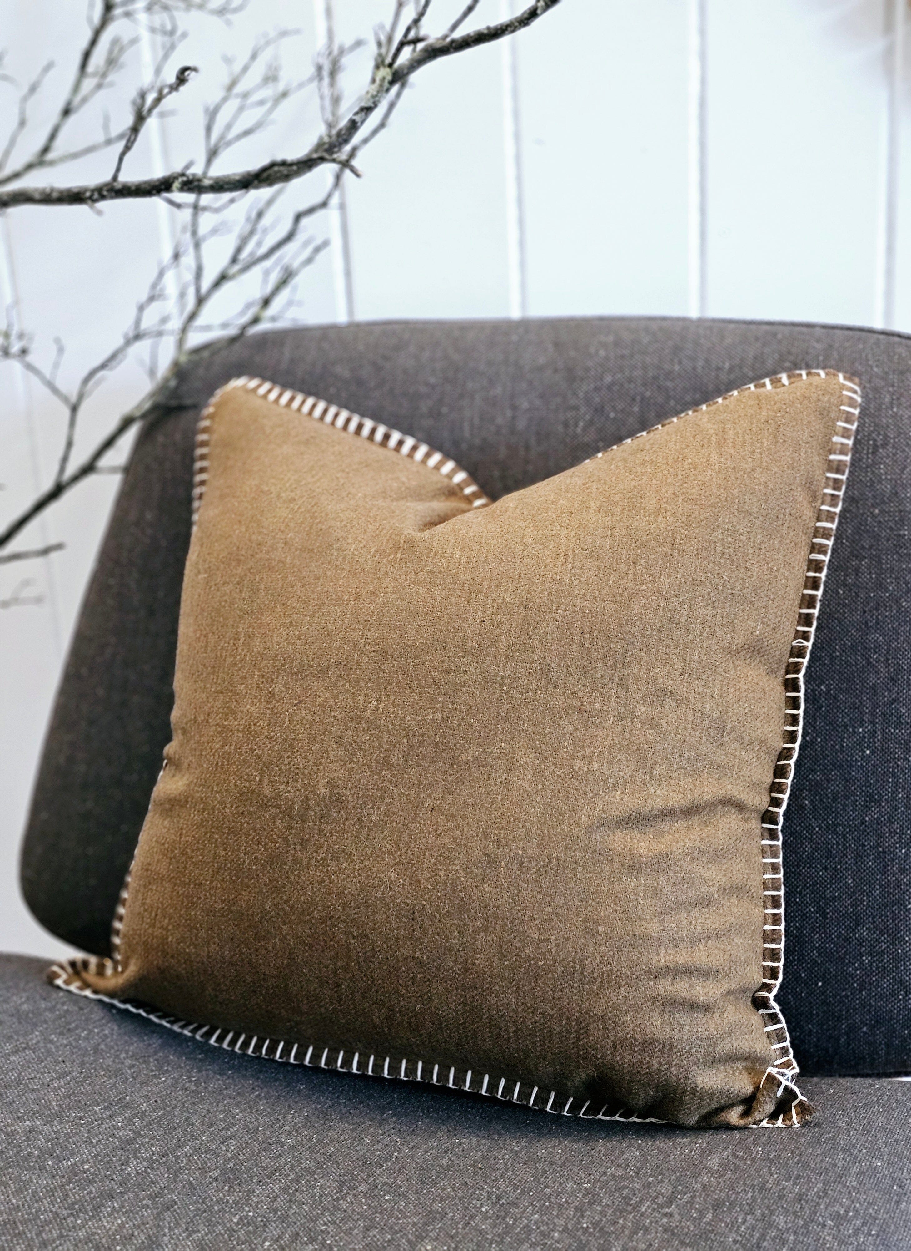 Bare Earth Organic Wool Felt Cushions Cushions The Spotted Quoll Studio 