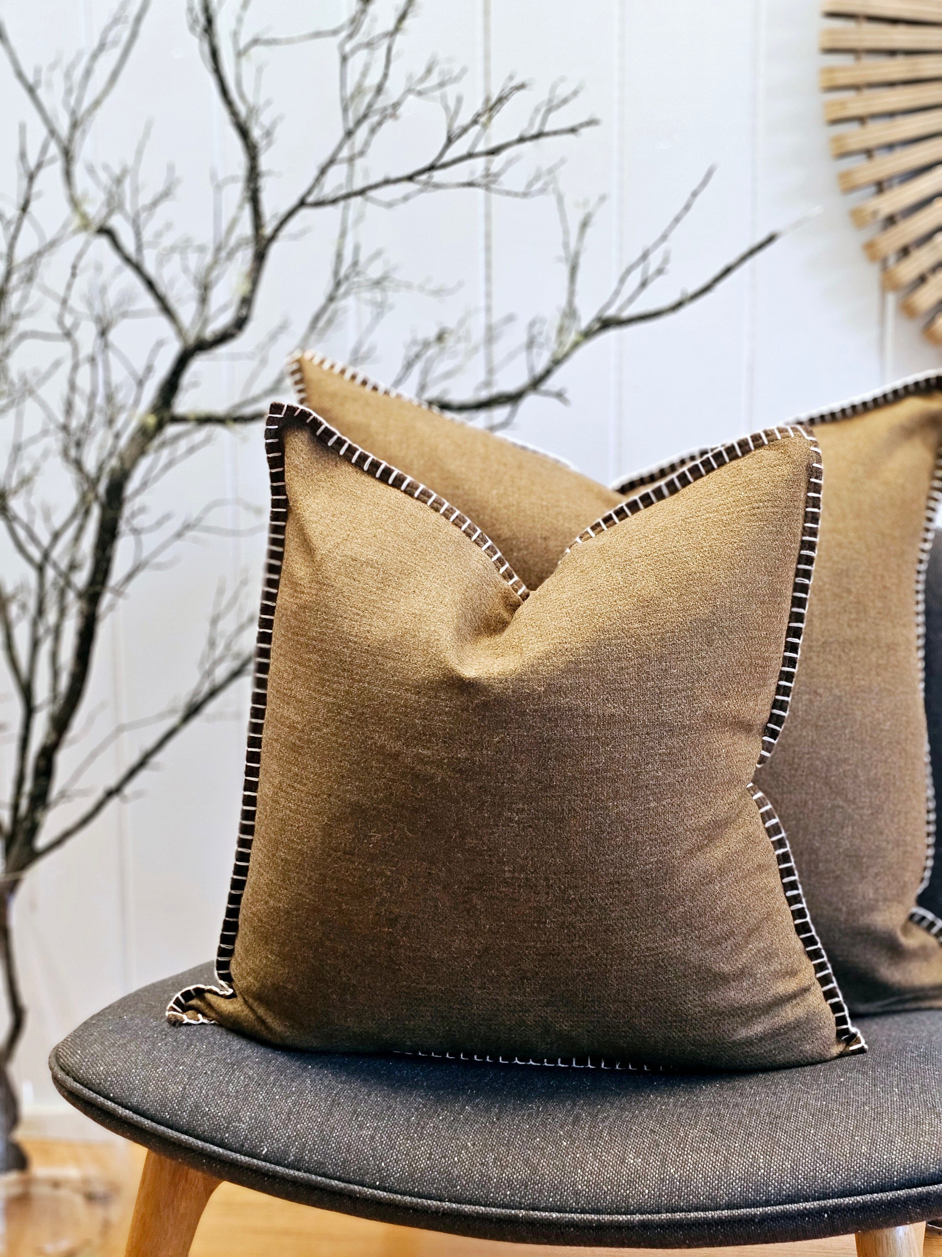 Bare Earth Organic Wool Felt Cushions Cushions The Spotted Quoll Studio 