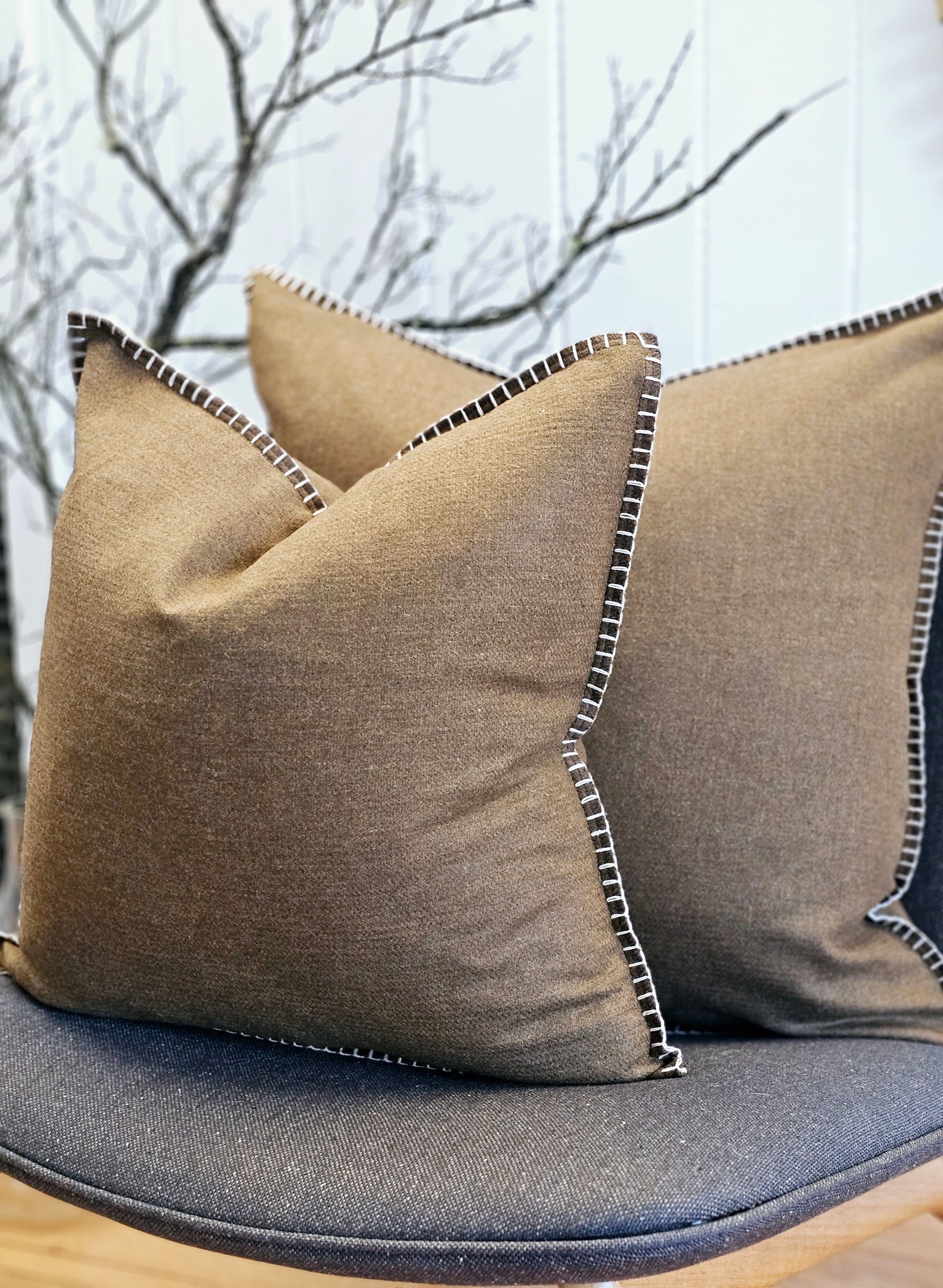 Bare Earth Organic Wool Felt Cushions Cushions The Spotted Quoll Studio 