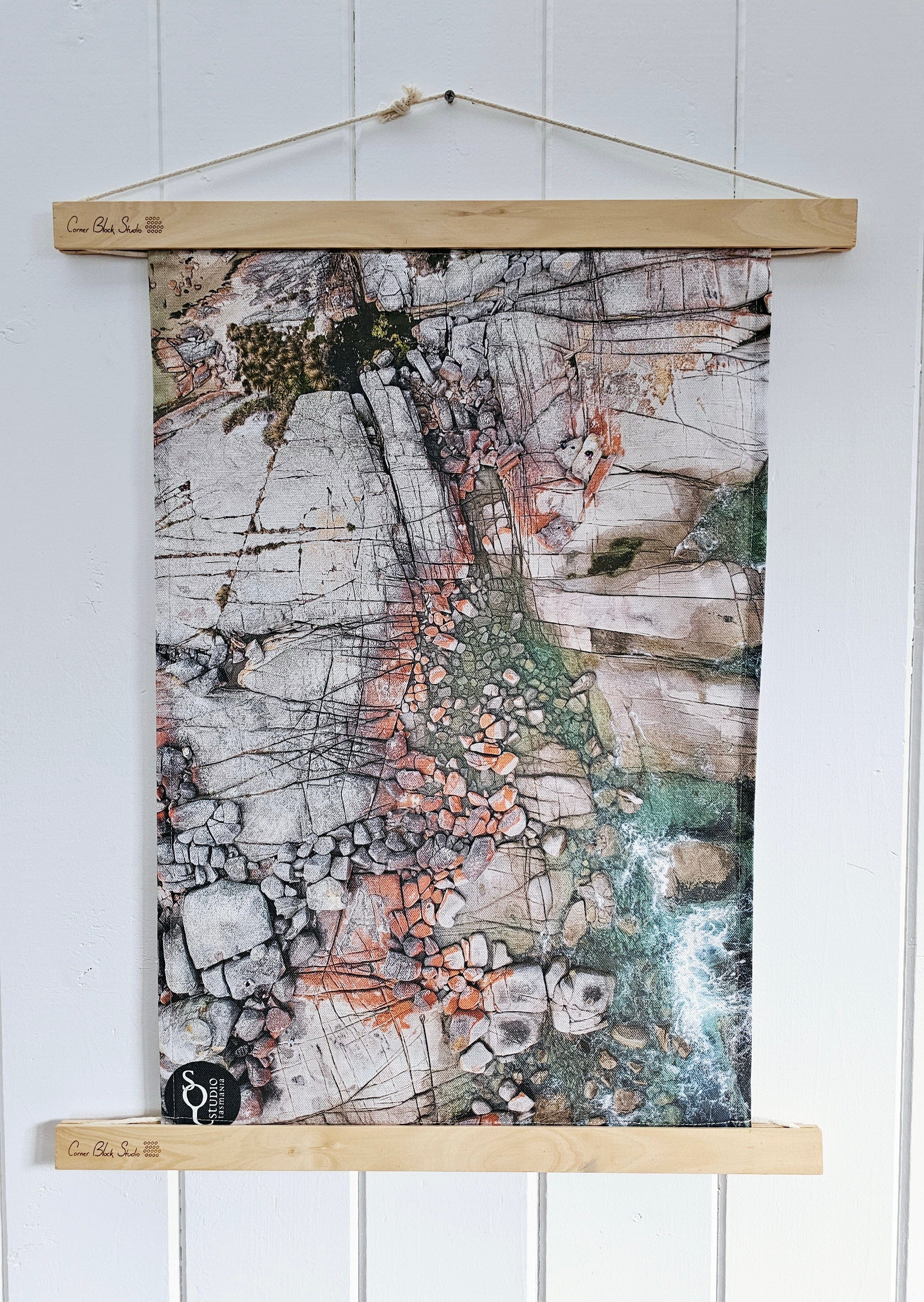 Tea Towel - Aerial Bay of Fires Tea Towel The Spotted Quoll Aerial Bay of Fires 