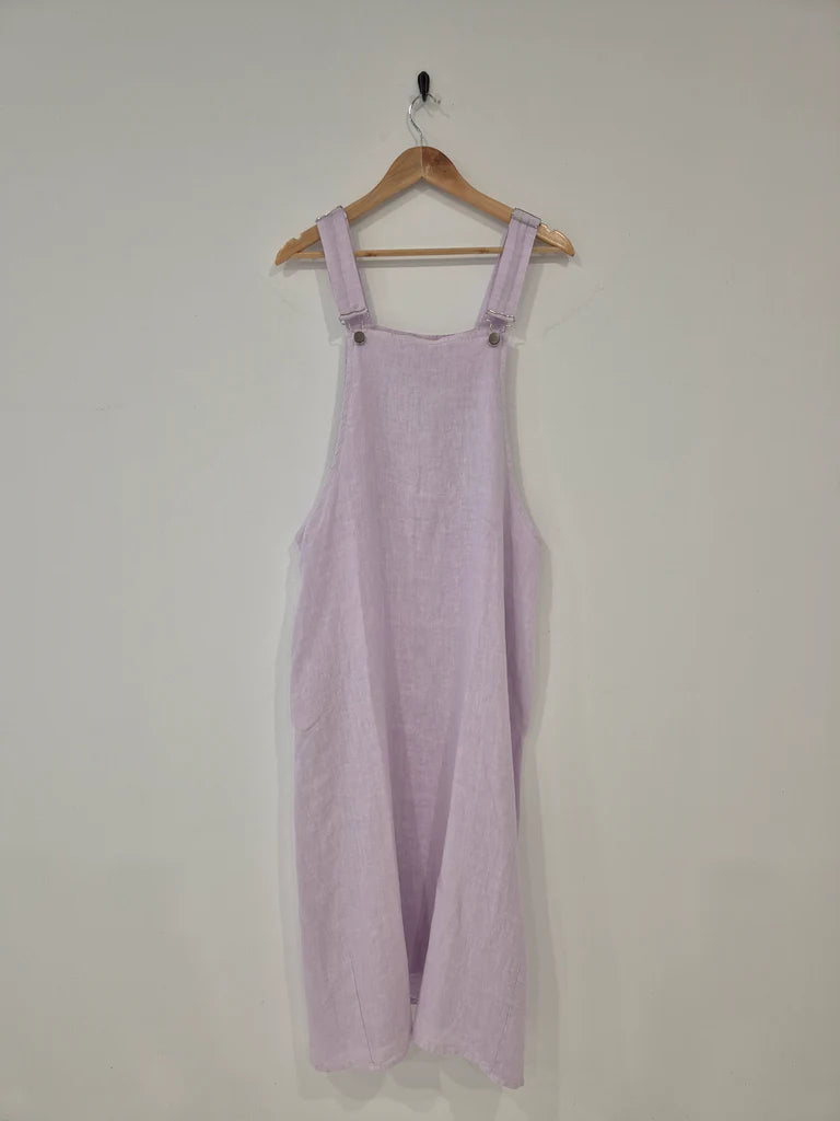 Montaigne Linen Overall Style Dress Dress Etika Lilac 