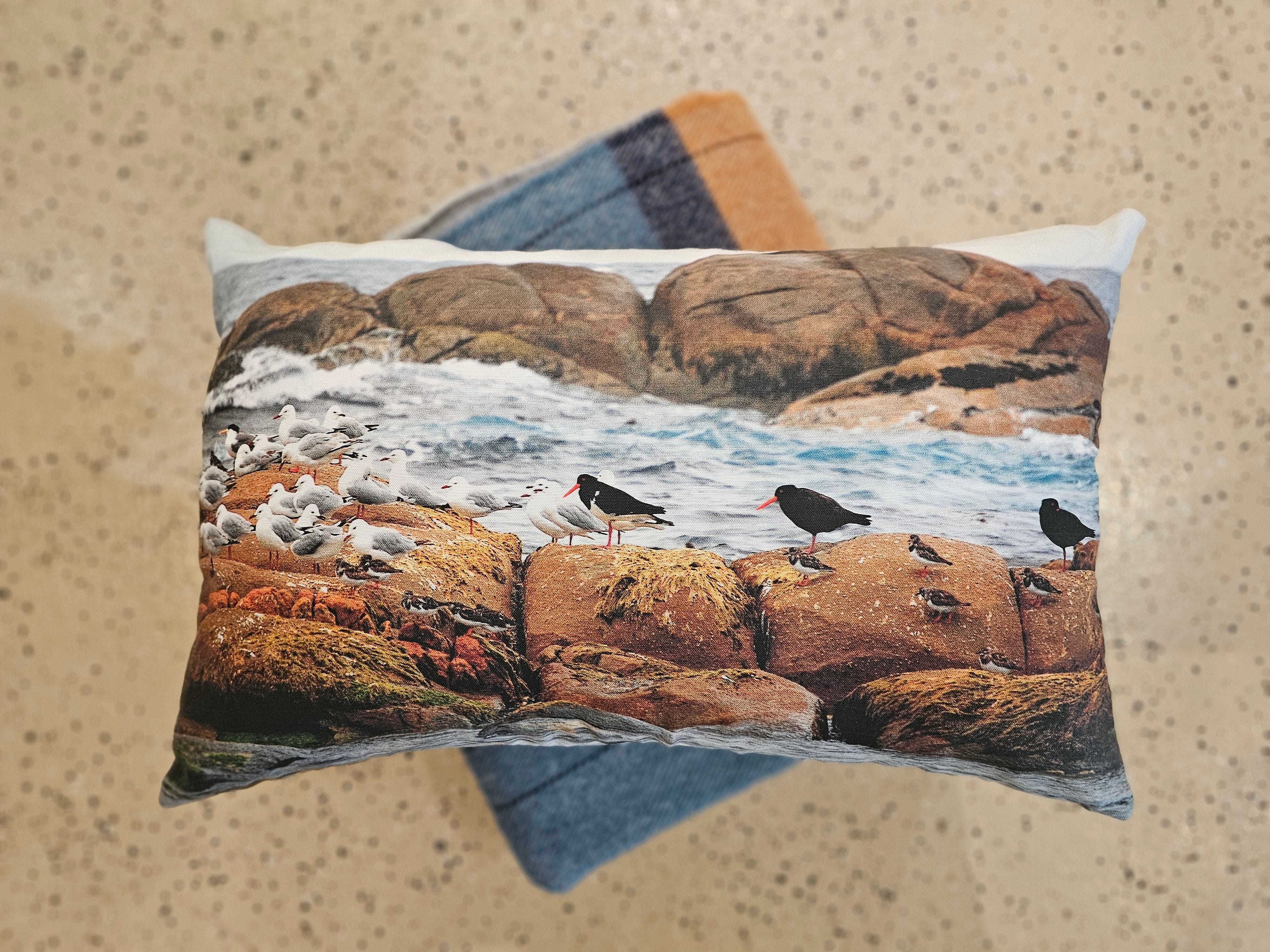 Oyster Catchers East Coast Cushion Cushions The Spotted Quoll 