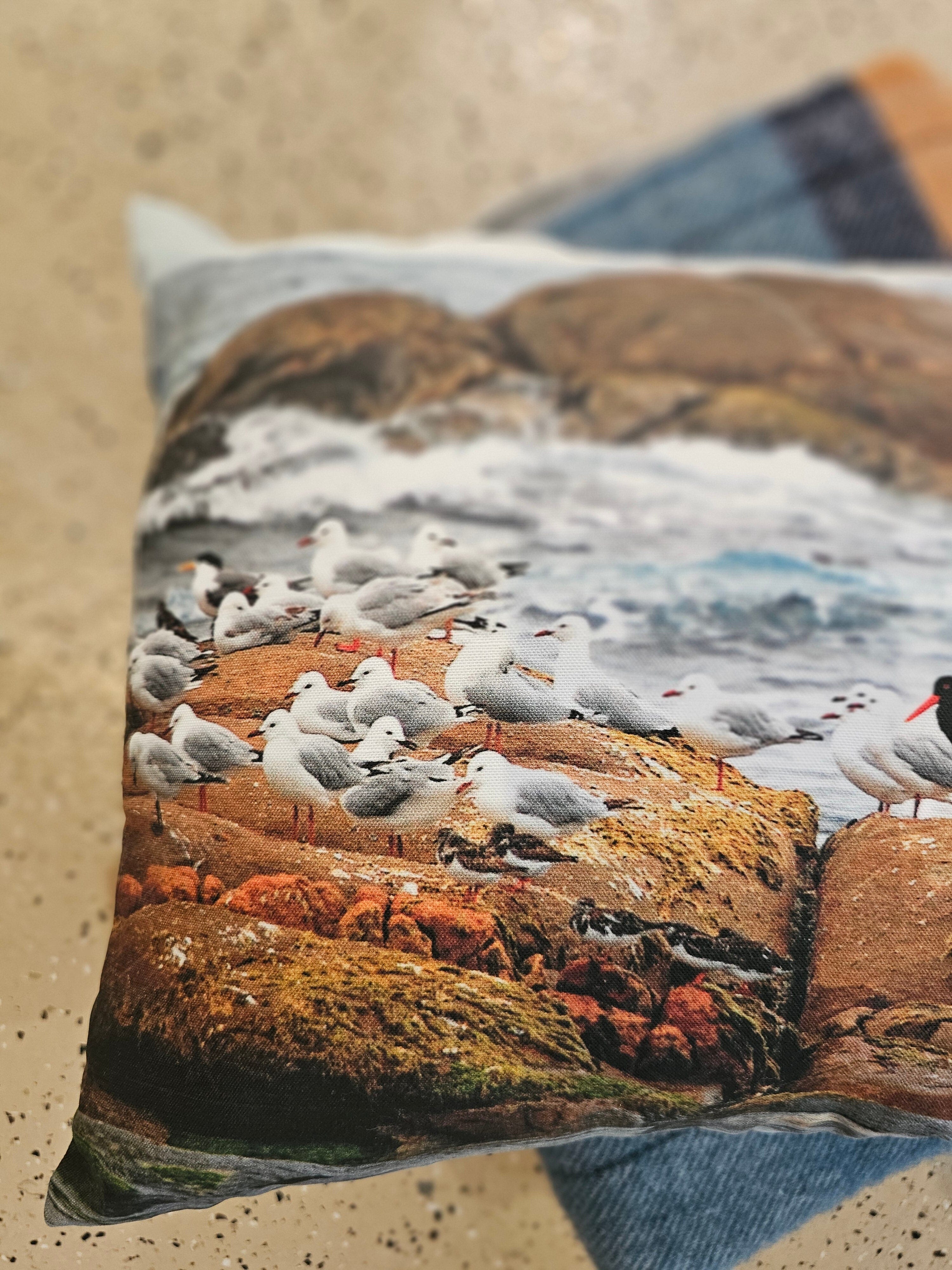 Oyster Catchers East Coast Cushion Cushions The Spotted Quoll 