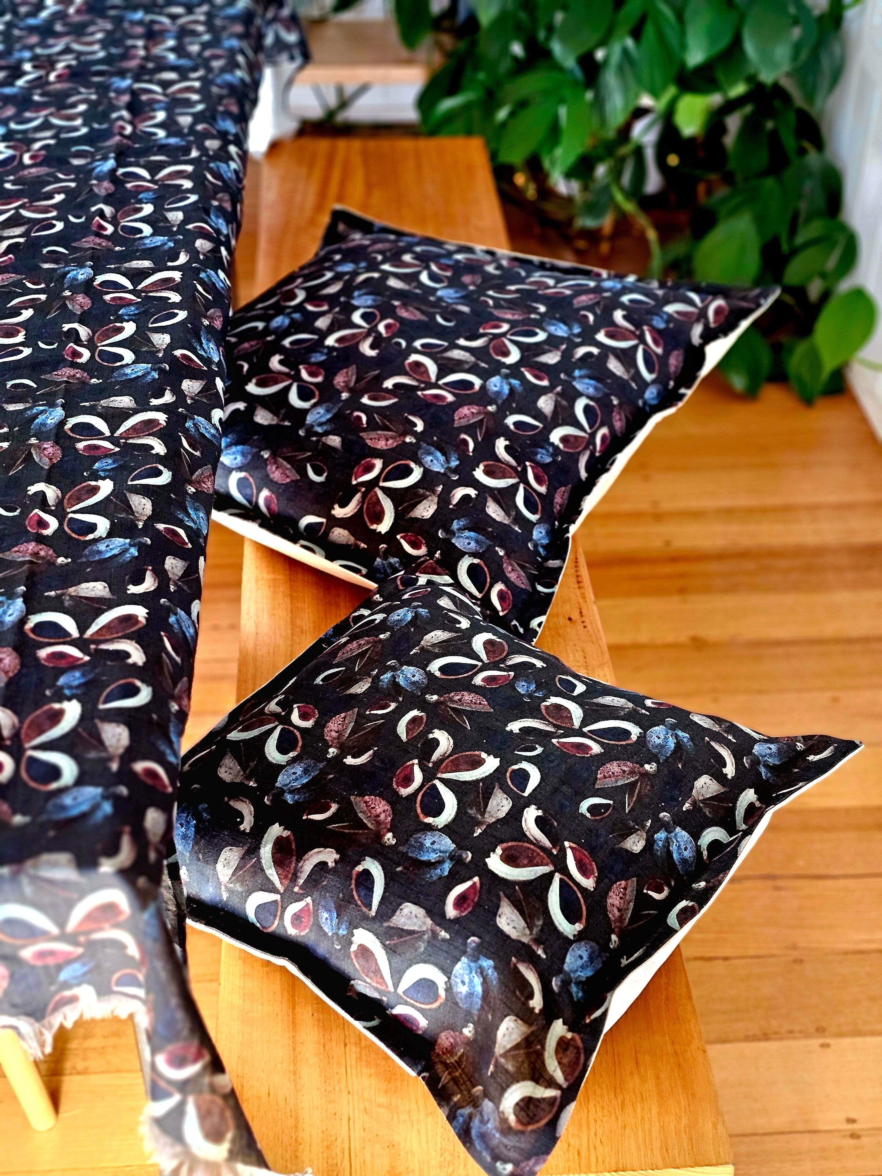 Organic Linen/Hemp Cushion - Seed Pods Cushions The Spotted Quoll 