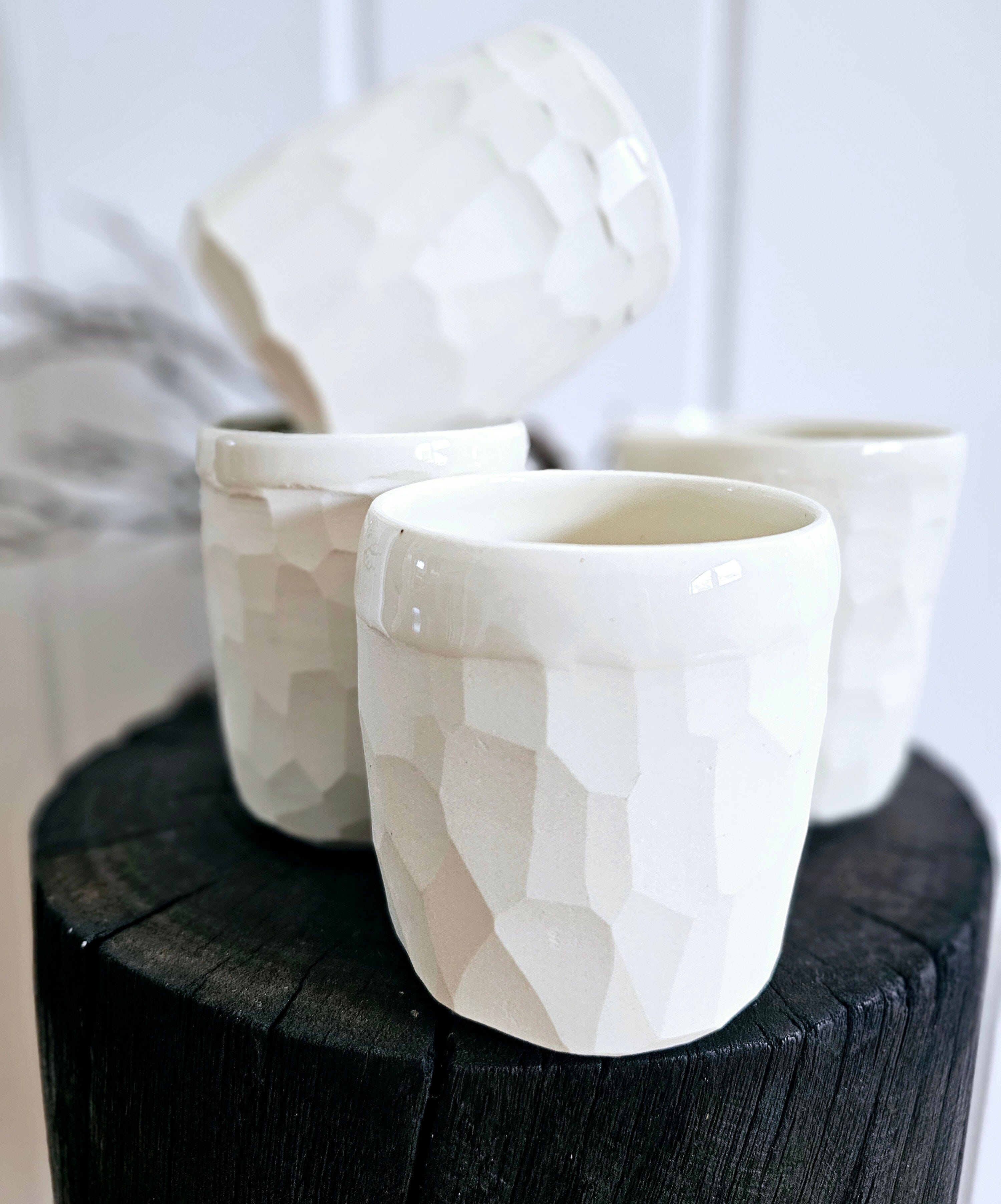 Blackwood Ceramics Faceted Cup & Mug Ceramics Blackwood Ceramics White Facet 