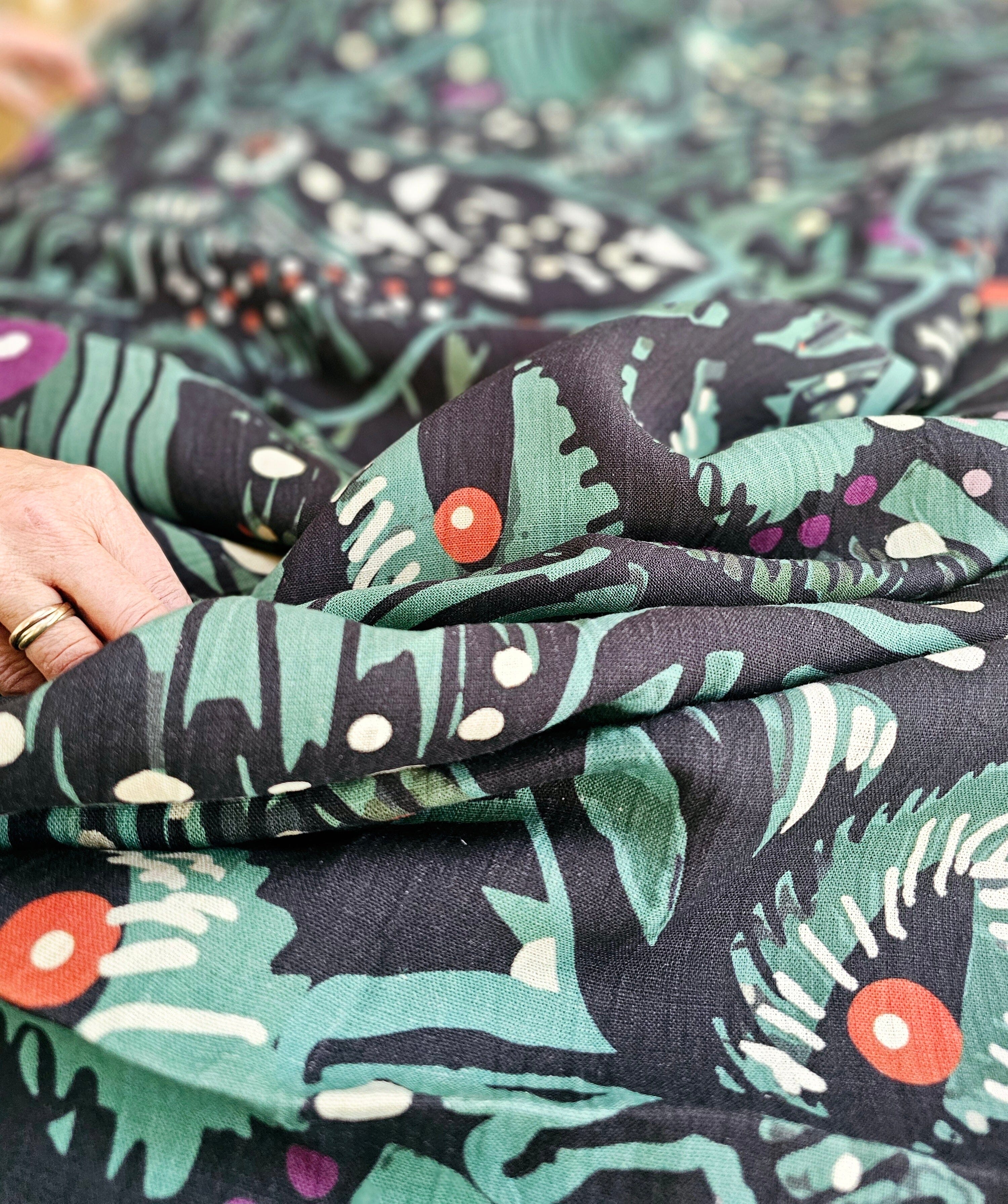 100% Pure Organic Linen by the metre fabric The Spotted Quoll Studio 