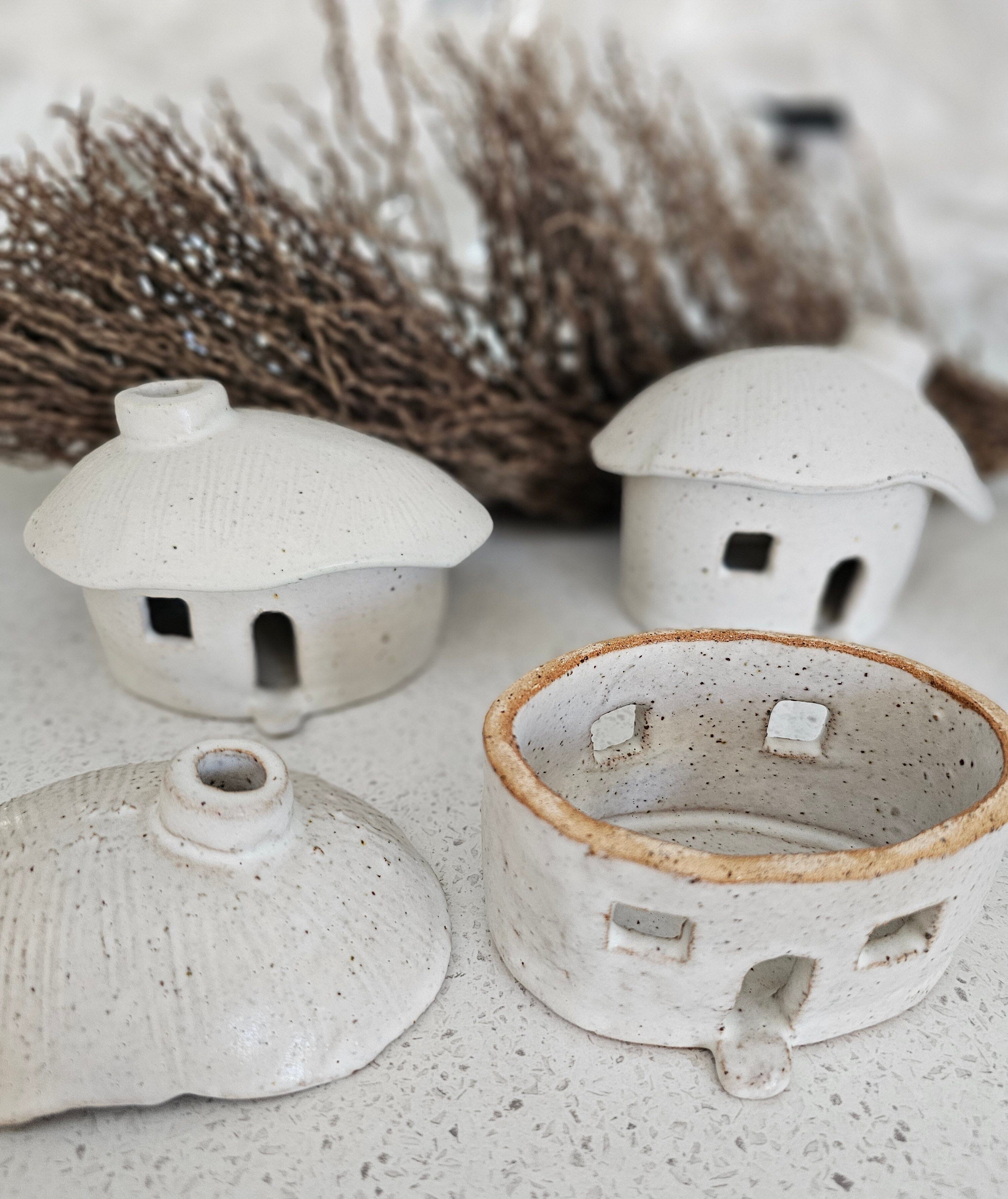 Ceramic Candle House - DOT Creative Tasmania candle holders DOT creative 