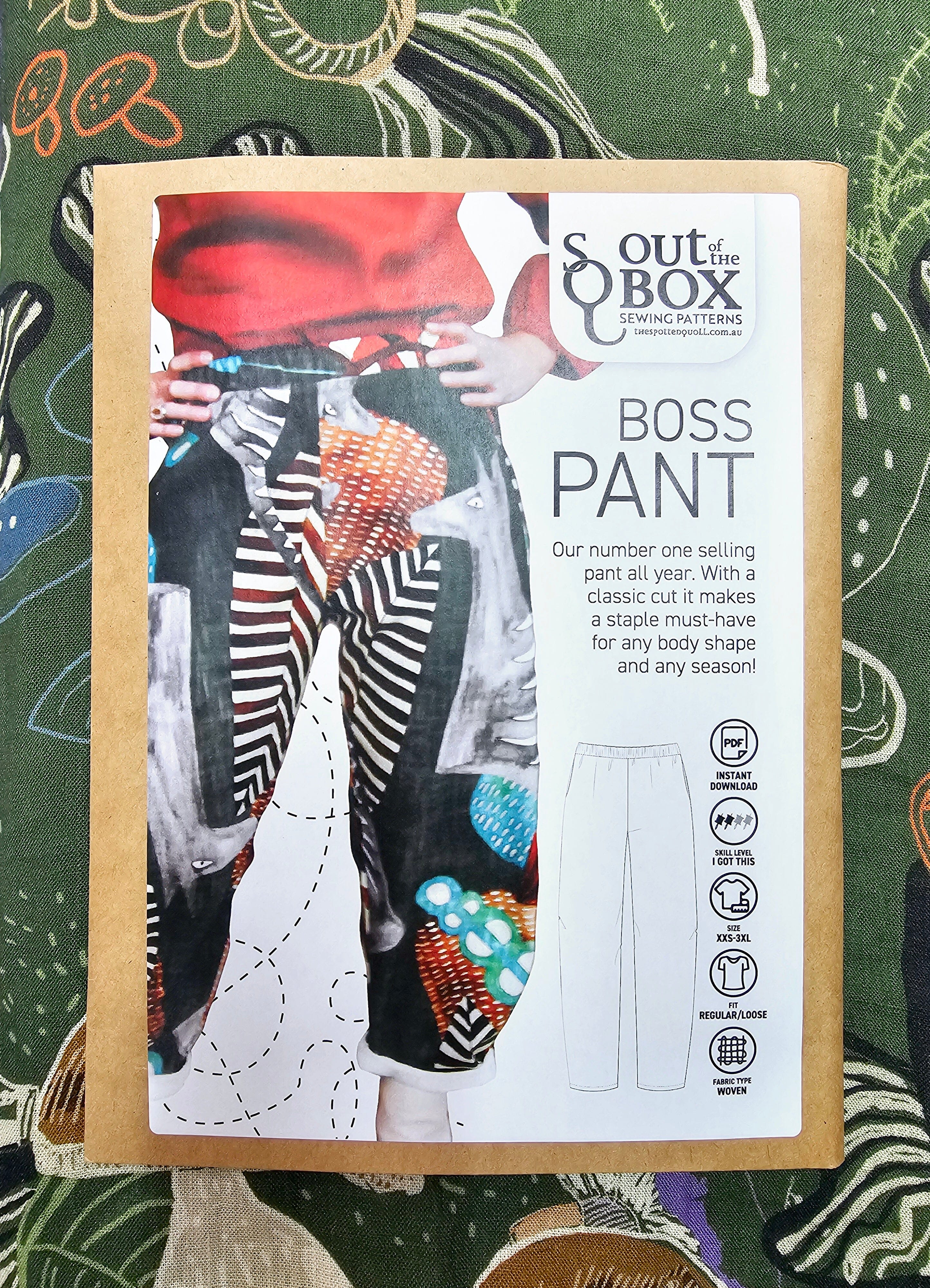 SQ Sewing Pattern - Boss Pant pant pattern The Spotted Quoll 