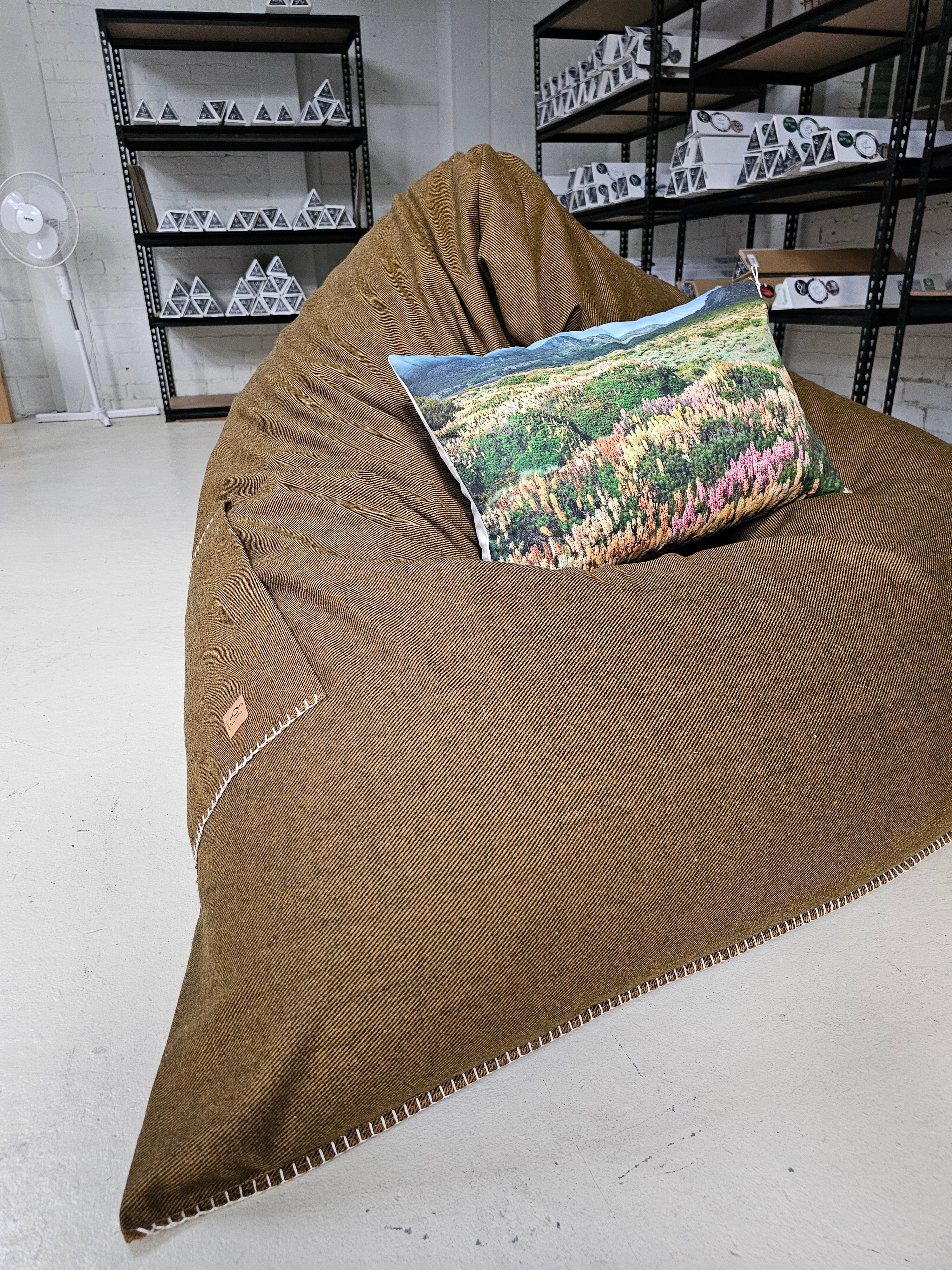 Organic Wool Felt Bean Chair Bean bags The Spotted Quoll Studio 