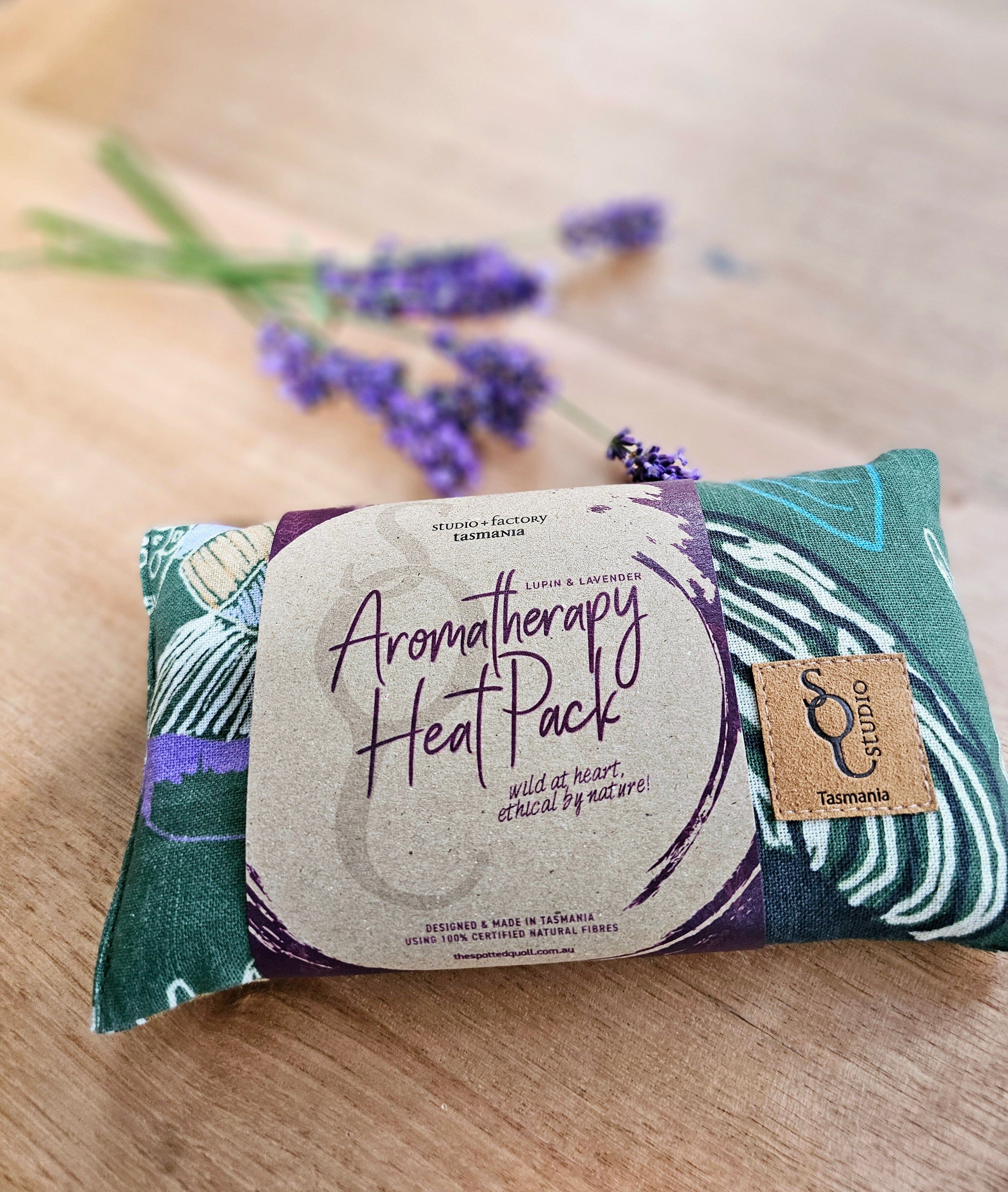 Aromatherapy Heat/Cold pack - Lupin & Lavender Heating Pads The Spotted Quoll Single Small Fungi 