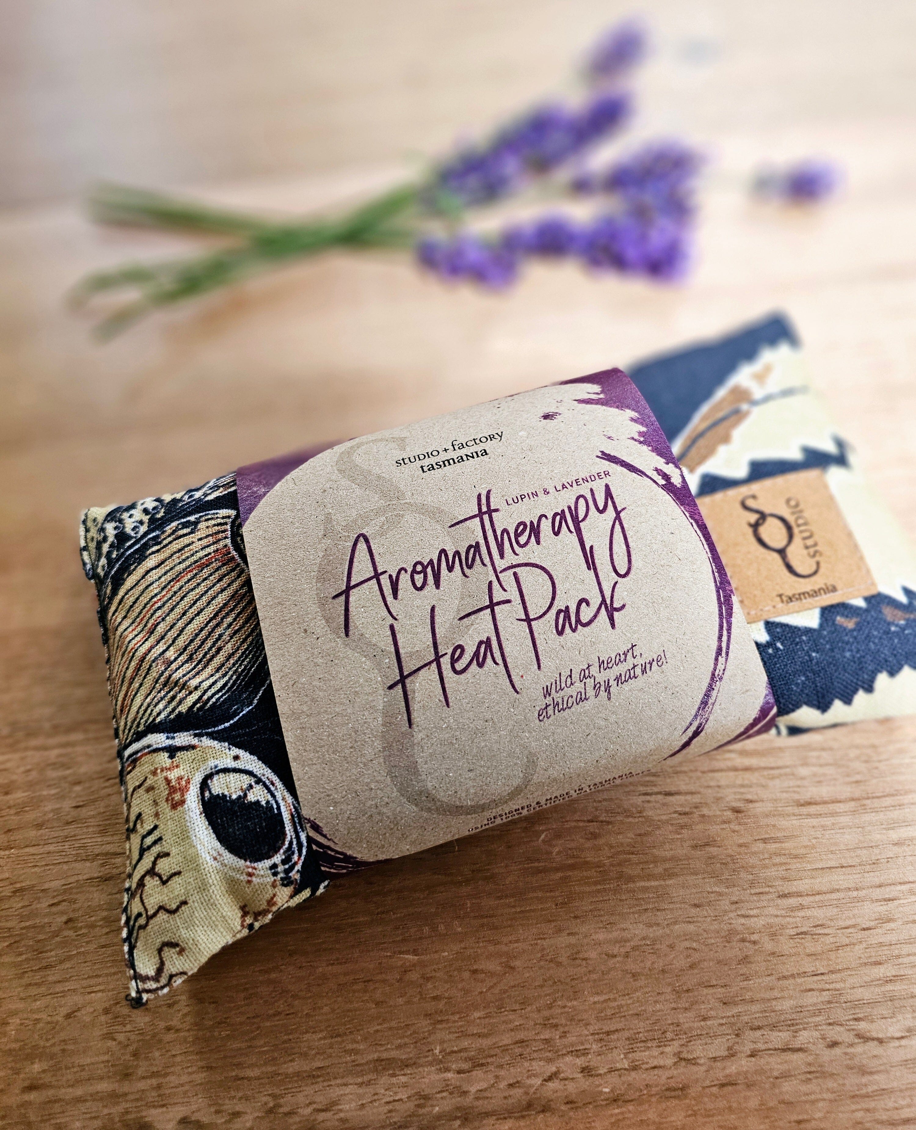 Aromatherapy Heat/Cold pack - Lupin & Lavender Heating Pads The Spotted Quoll Small Single Tawny Sawtooth Banksia 